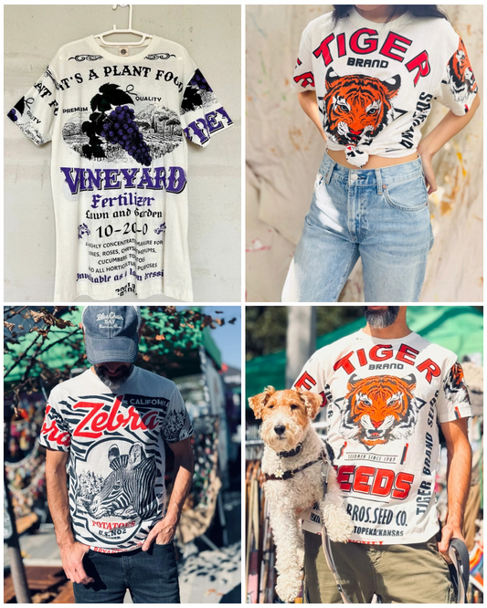 Tiger/Zebra/Wine Vintage Graphic Tee – Retro Seedmen Edition