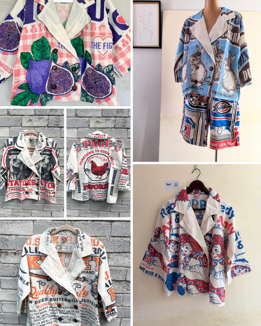 Thailand Vintage Sack Jacket – Heritage Feed Print Collection