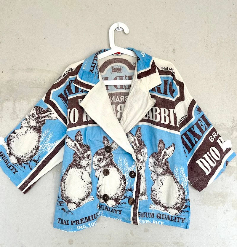 Thailand Vintage Sack Jacket – Heritage Feed Print Collection