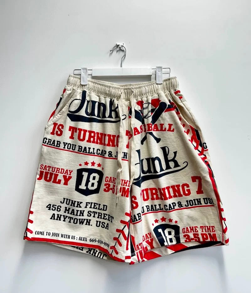 Vintage Thai Cotton Shorts – Retro Graphic Prints