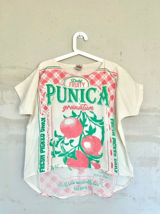 Vintage Thai Cotton Top – Feed Sack Graphic Prints