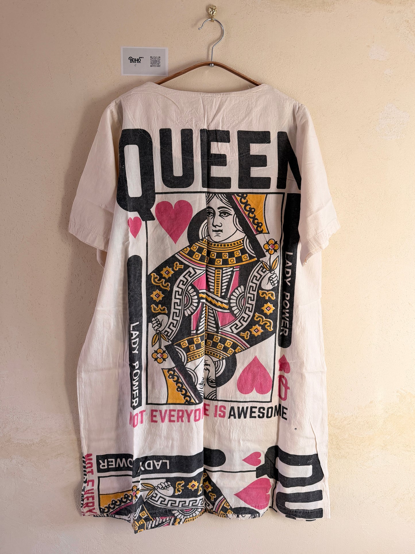 Queen Graphic Cotton Dress – Washed Cotton Thailand | BoHo Bronte
