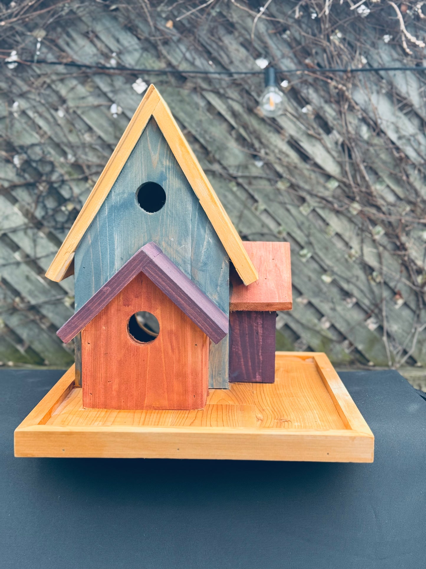 Multi-Unit Cedar Birdhouse – Handcrafted Garden Bird Condo | Made in Oakville 🇨🇦