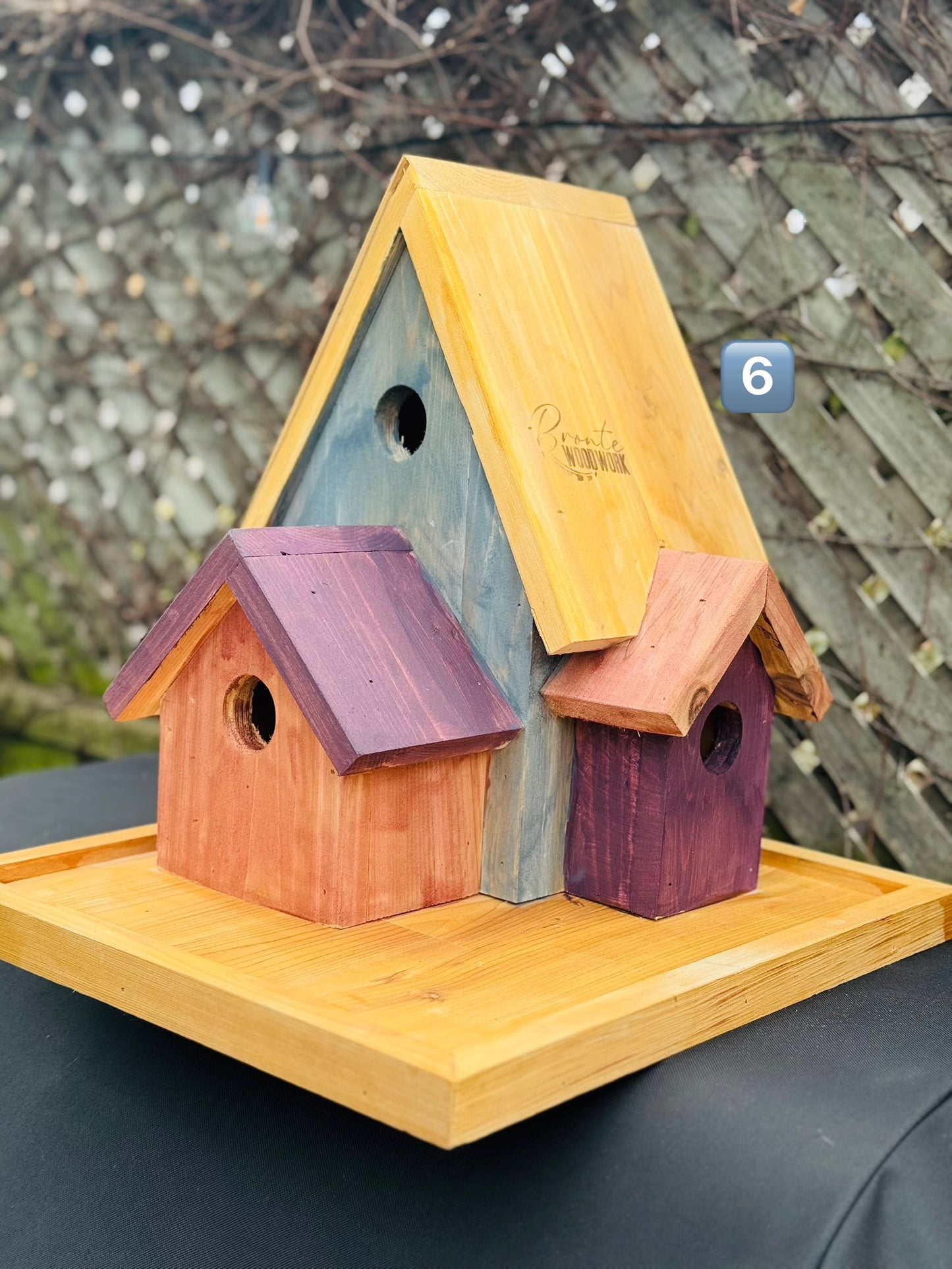 Multi-Unit Cedar Birdhouse – Handcrafted Garden Bird Condo | Made in Oakville 🇨🇦