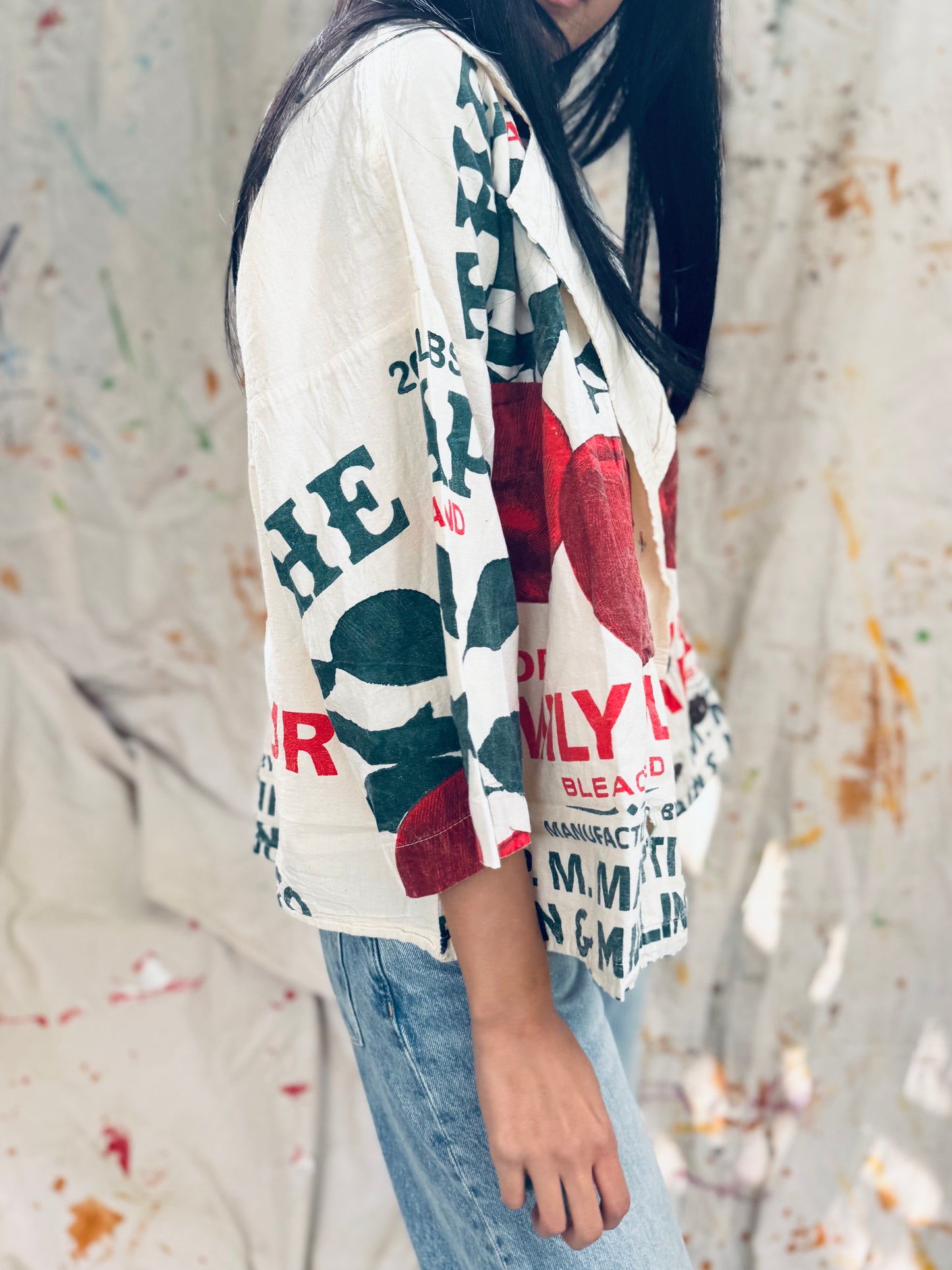 Family Flour Vintage Graphic Jacket – Tomato Red Edition