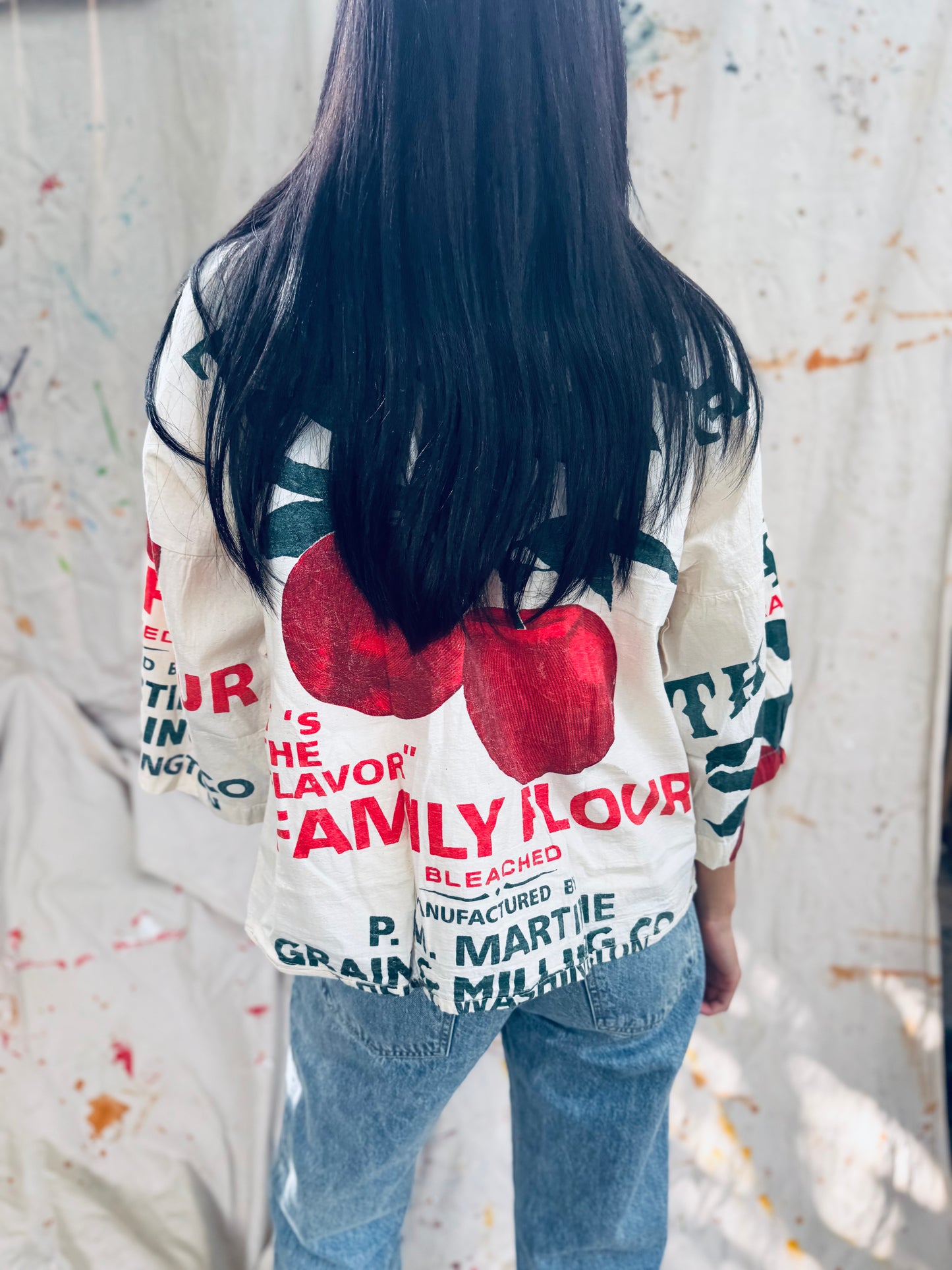 Family Flour Vintage Graphic Jacket – Tomato Red Edition