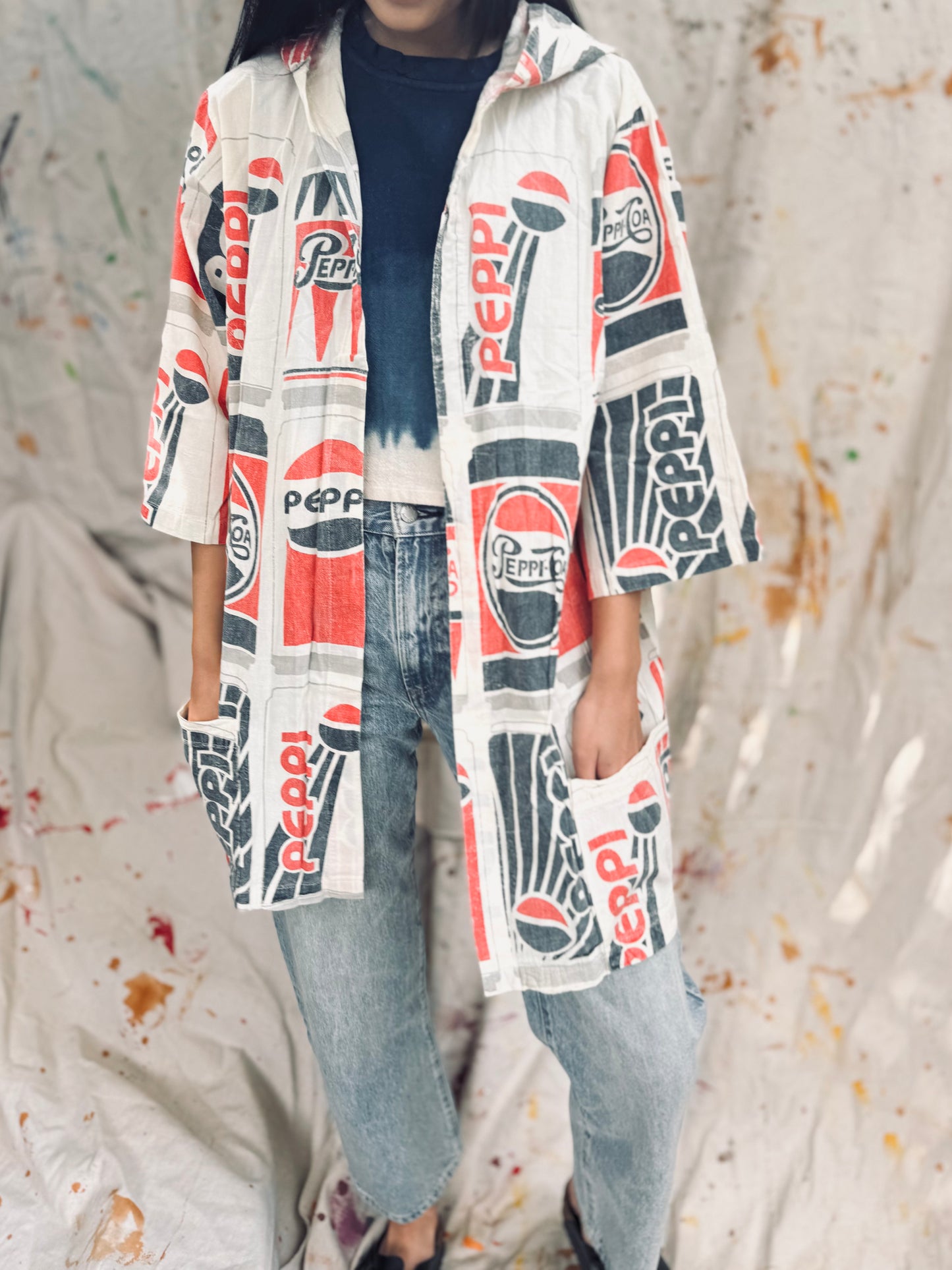 Thailand Vintage Sack Coat – “Peppi-Cola” Hooded Edition