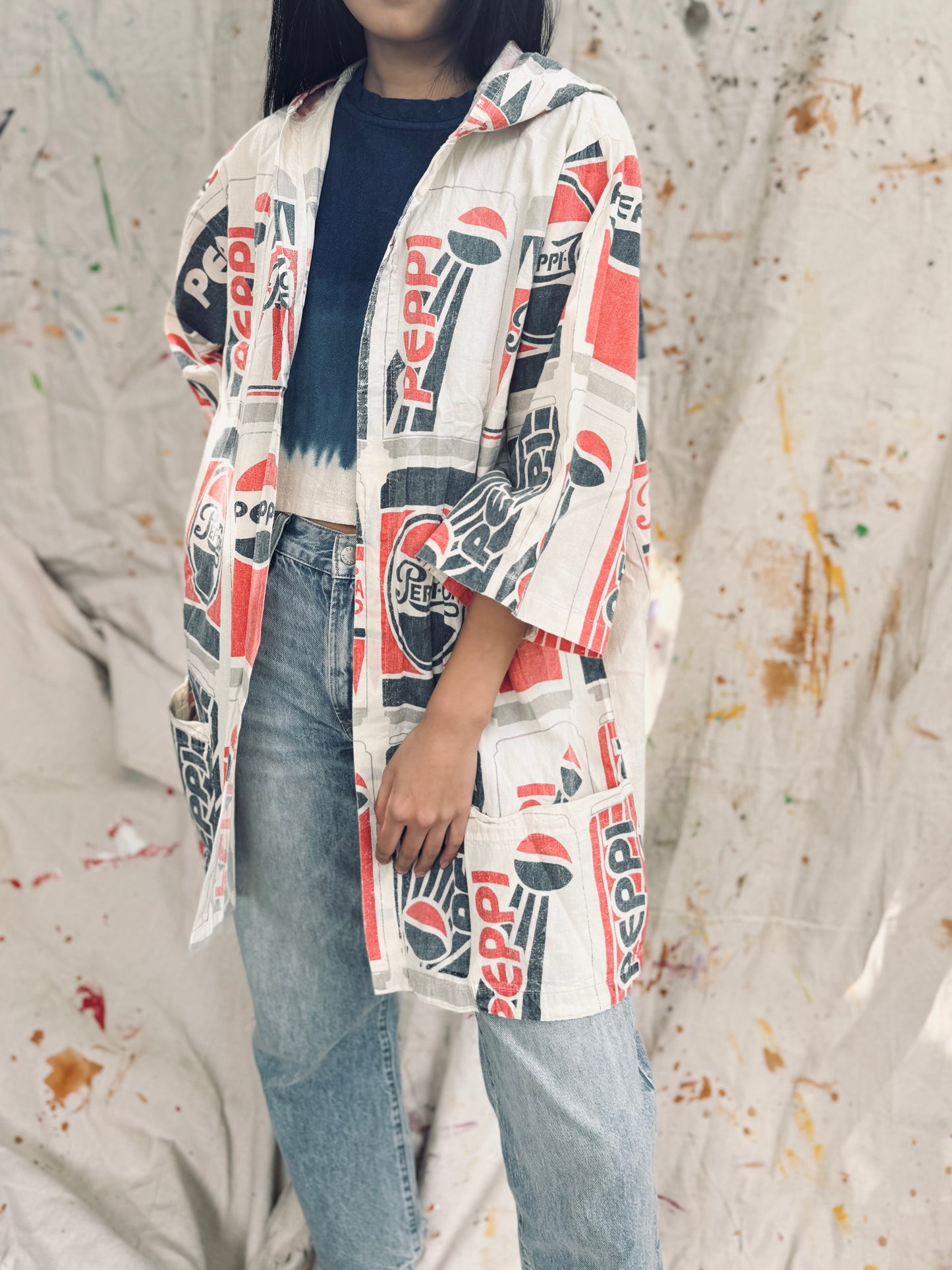 Thailand Vintage Sack Coat – “Peppi-Cola” Hooded Edition