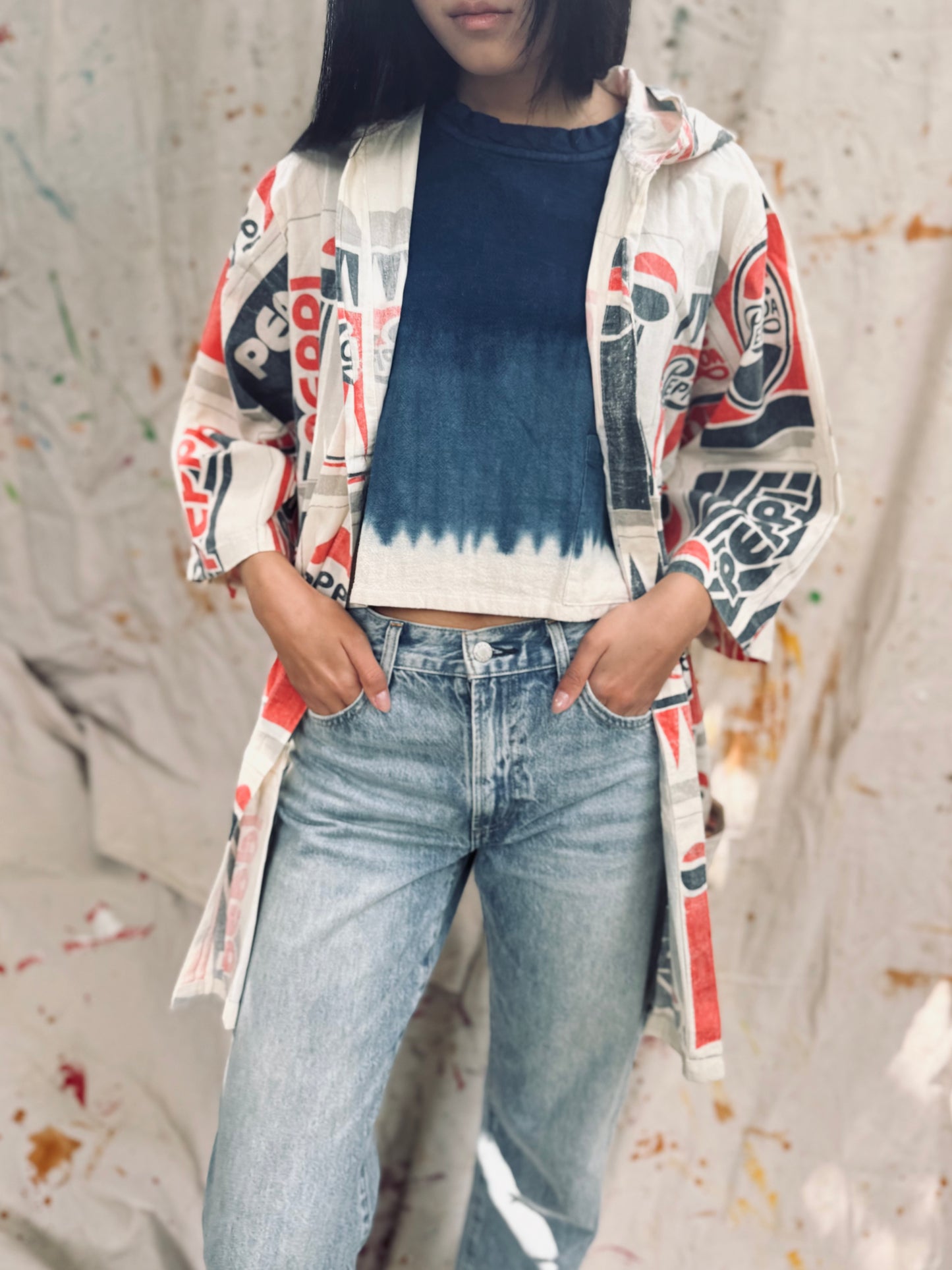 Thailand Vintage Sack Coat – “Peppi-Cola” Hooded Edition