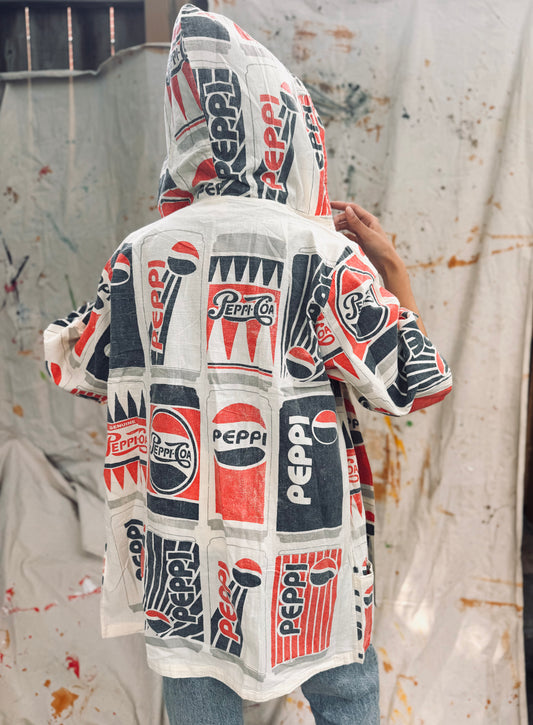 Thailand Vintage Sack Coat – “Peppi-Cola” Hooded Edition
