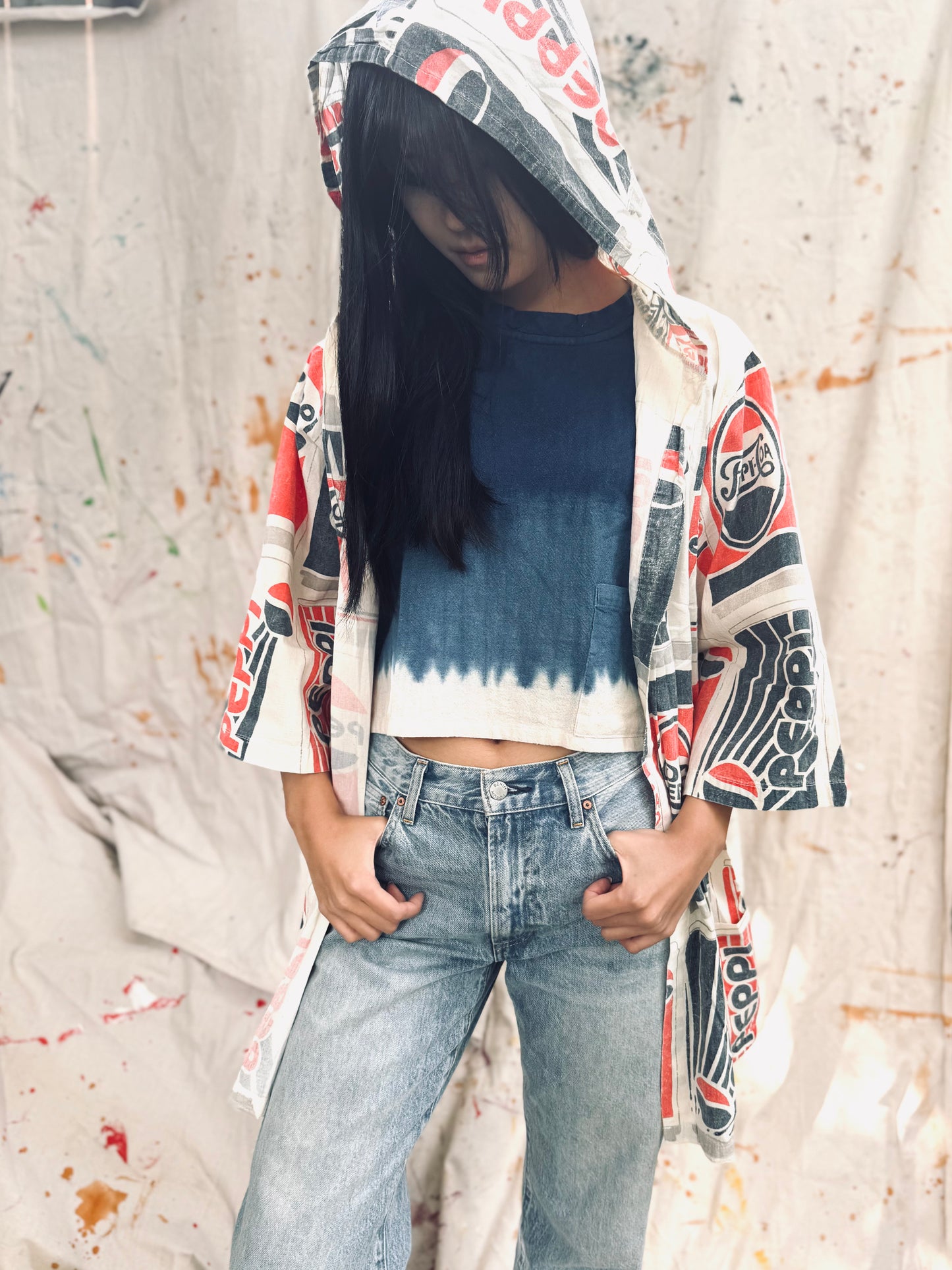 Thailand Vintage Sack Coat – “Peppi-Cola” Hooded Edition