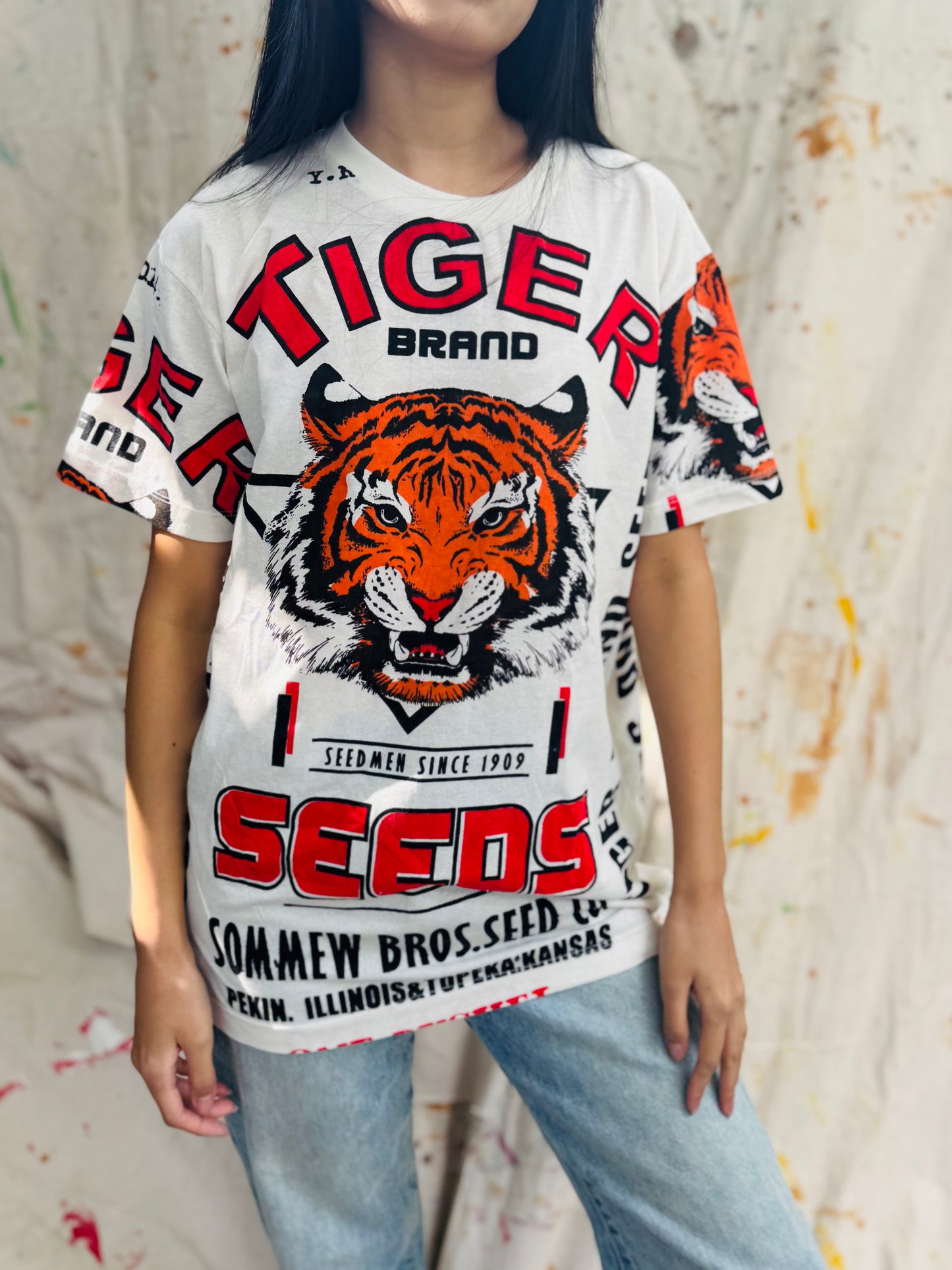 Tiger Brand Vintage Graphic Tee – Retro Seedmen Edition