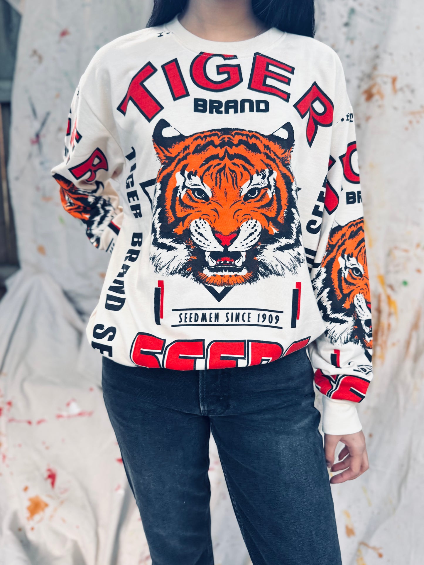 Tiger Brand Graphic Sweatshirt – Retro Seedmen Edition