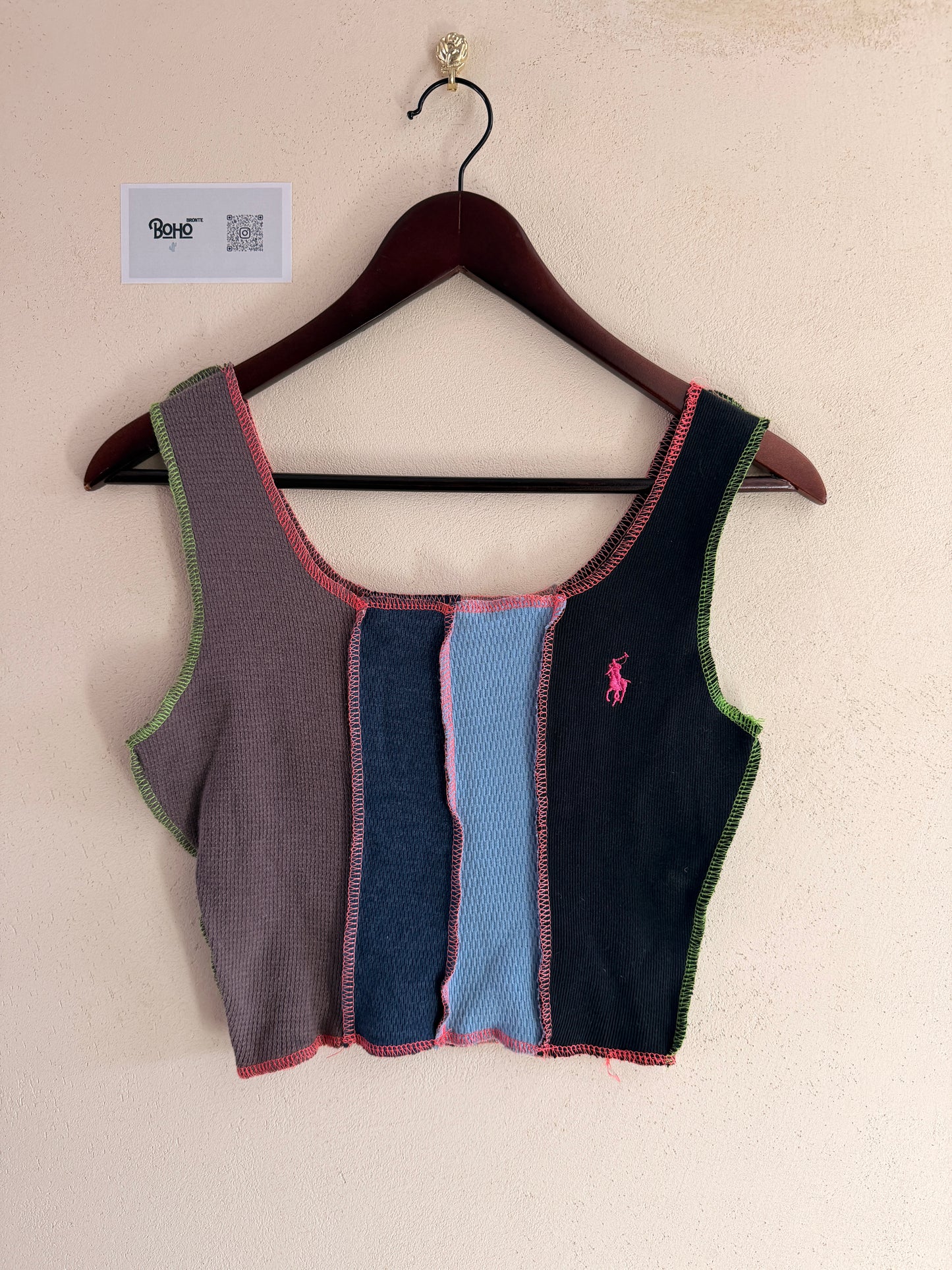 Deconstructed Patchwork Crop Top – Y2K Streetwear Series