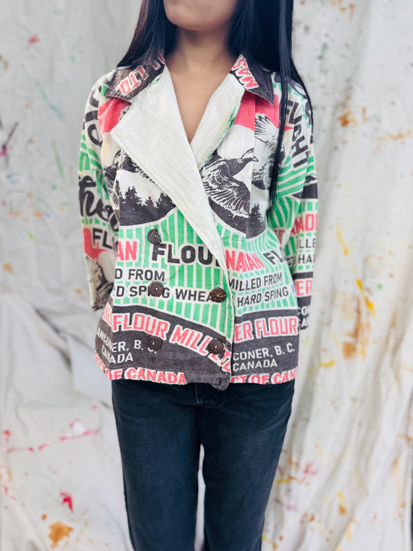 Thailand Vintage Sack Jacket – Canadian Heritage Print