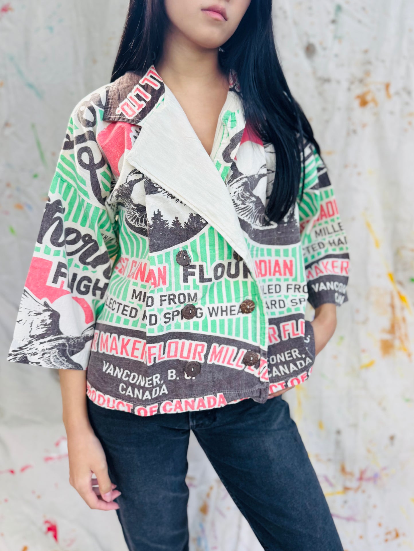 Thailand Vintage Sack Jacket – Canadian Heritage Print