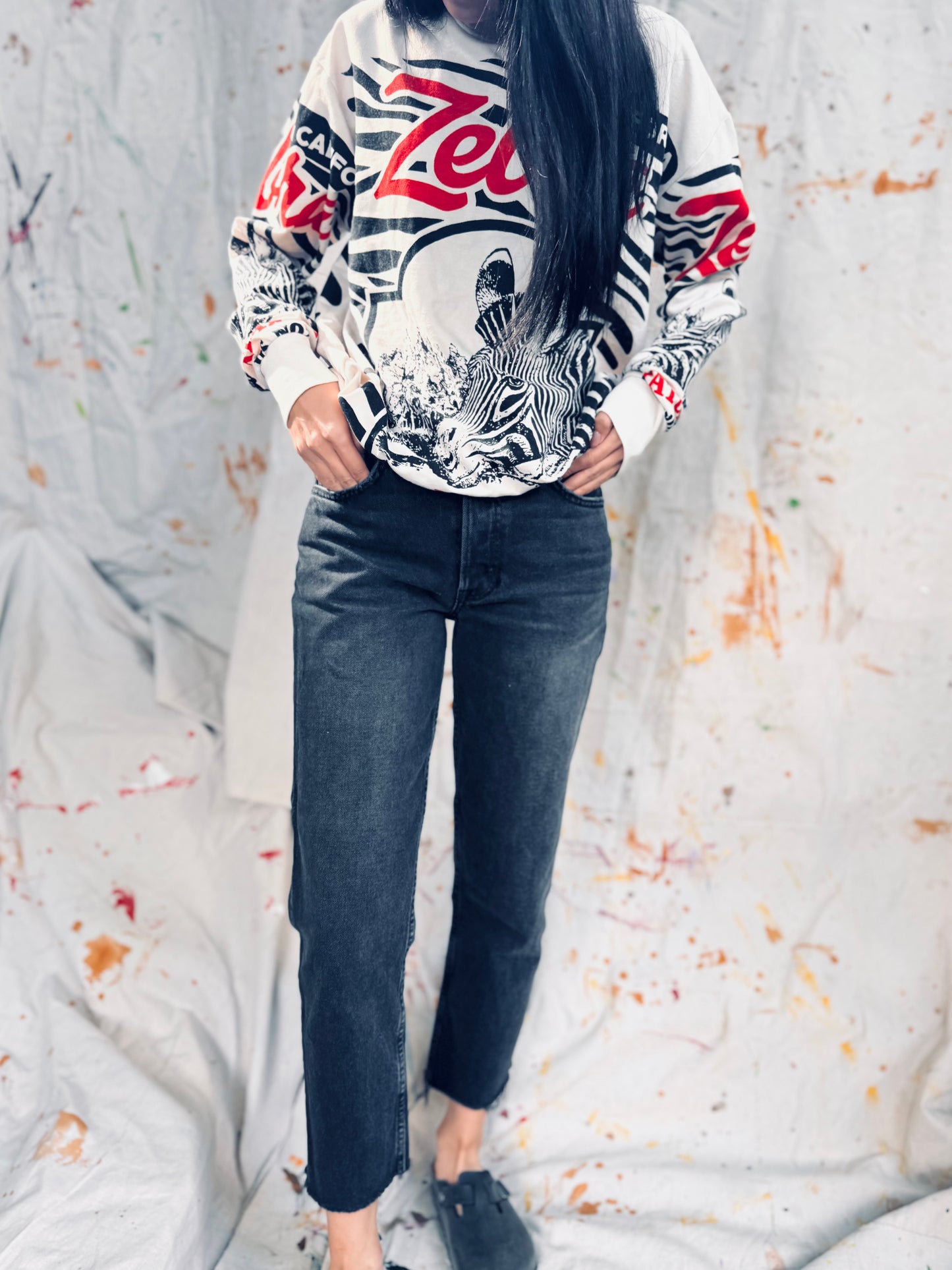 Zebra California Graphic Sweatshirt – Retro Street Style