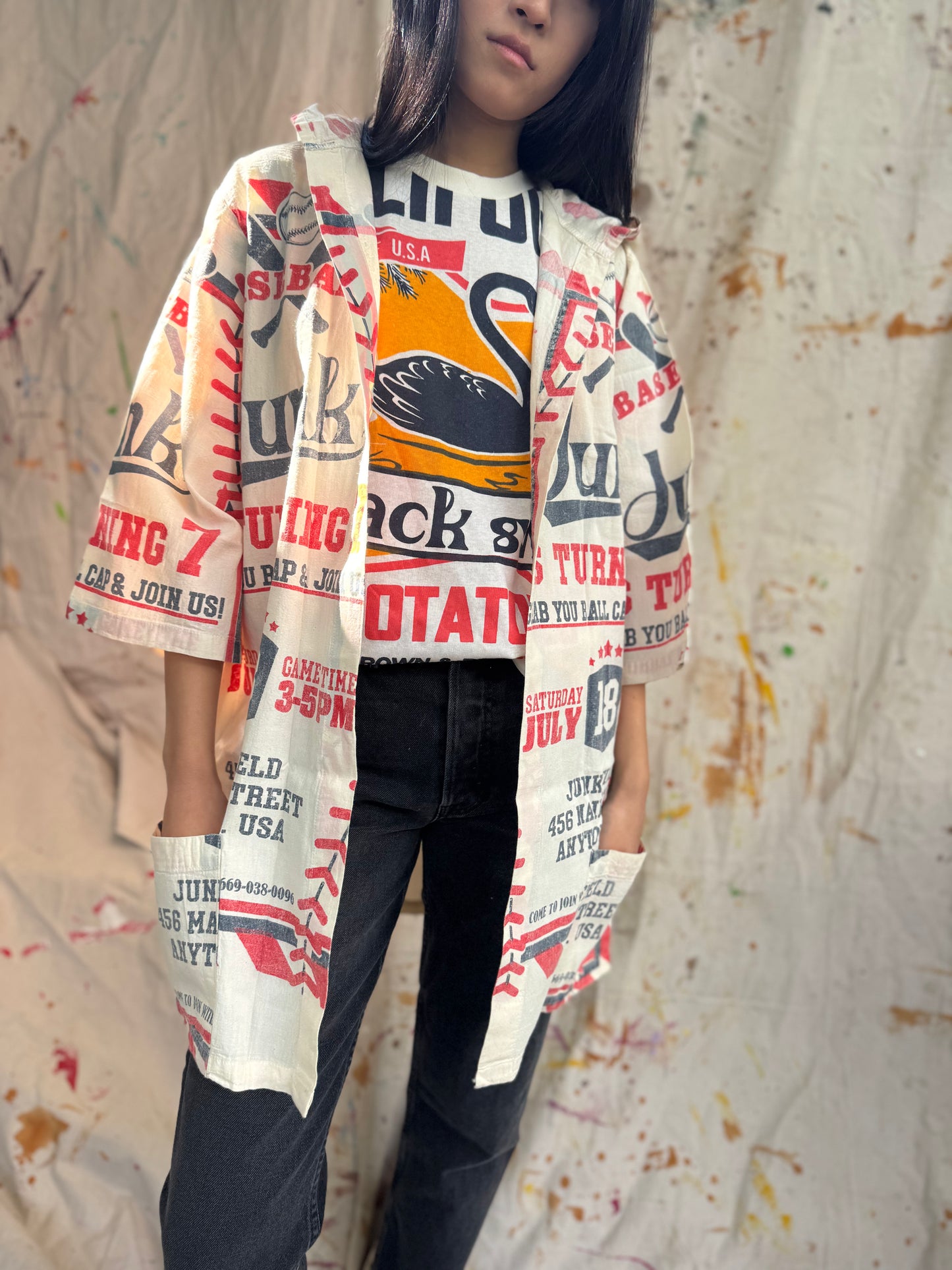 Thailand Vintage Sack Hooded Coat – Baseball Junk Edition