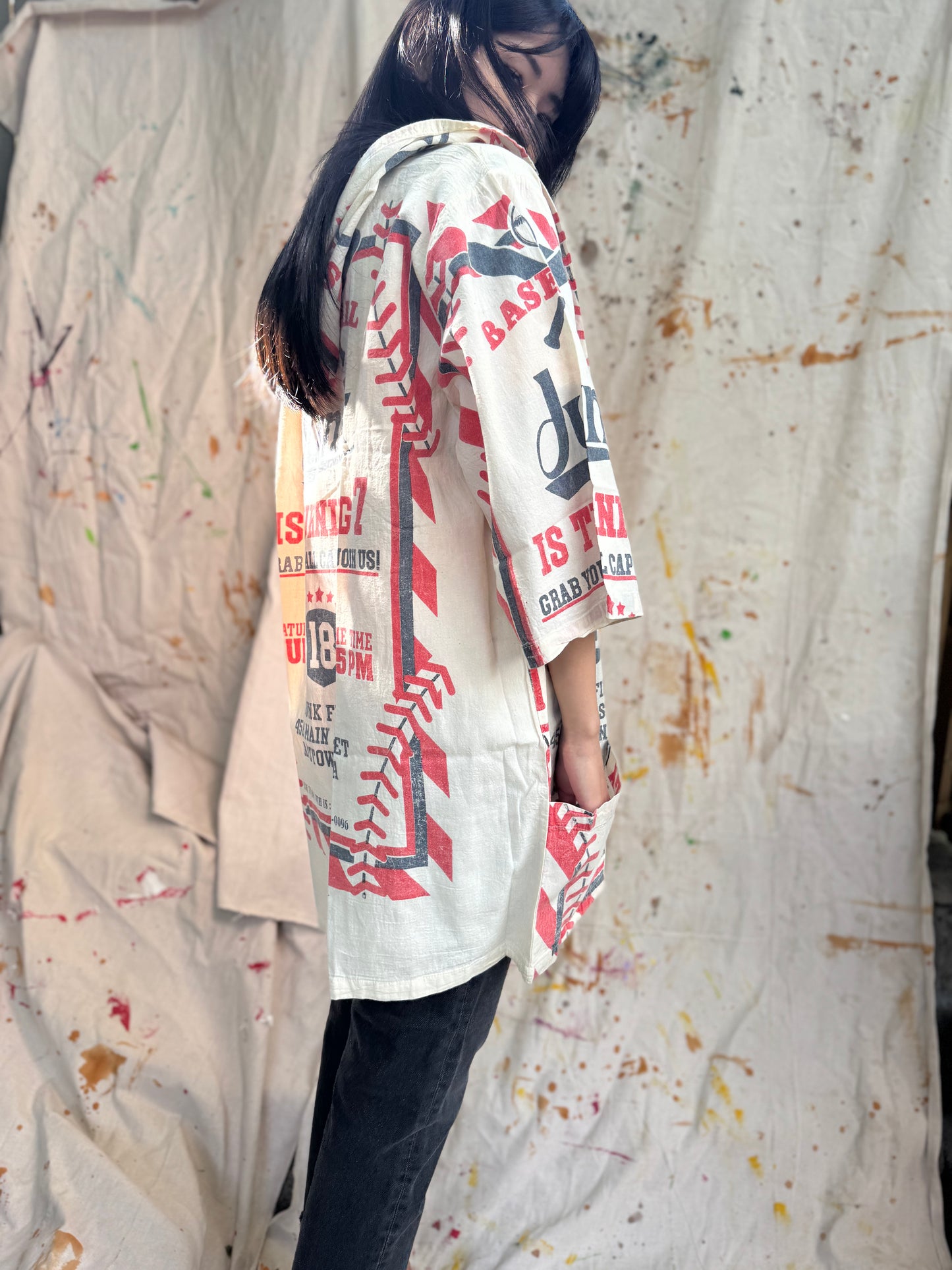 Thailand Vintage Sack Hooded Coat – Baseball Junk Edition