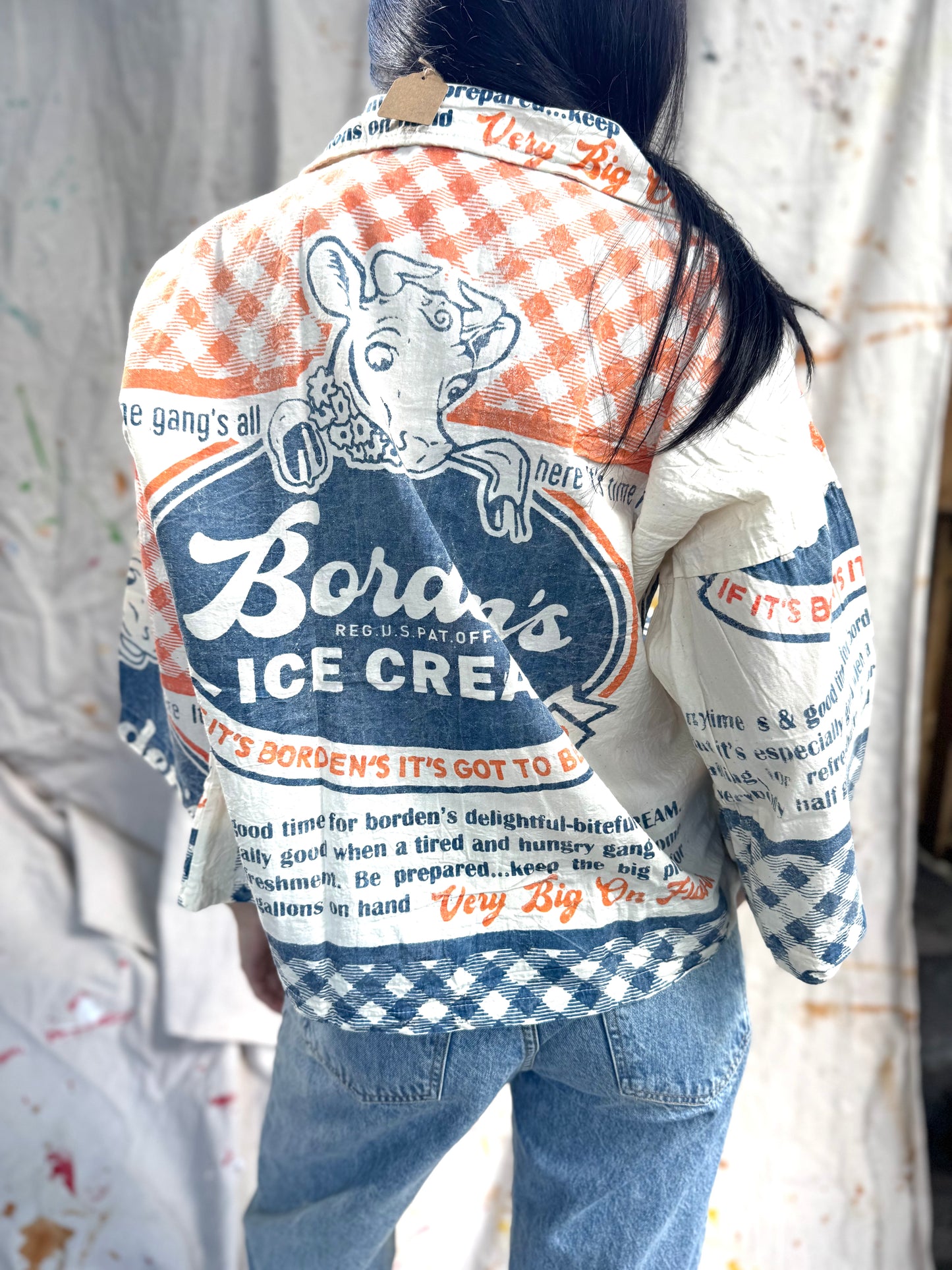 Thailand Vintage Sack Jacket – Borden’s Ice Cream Print