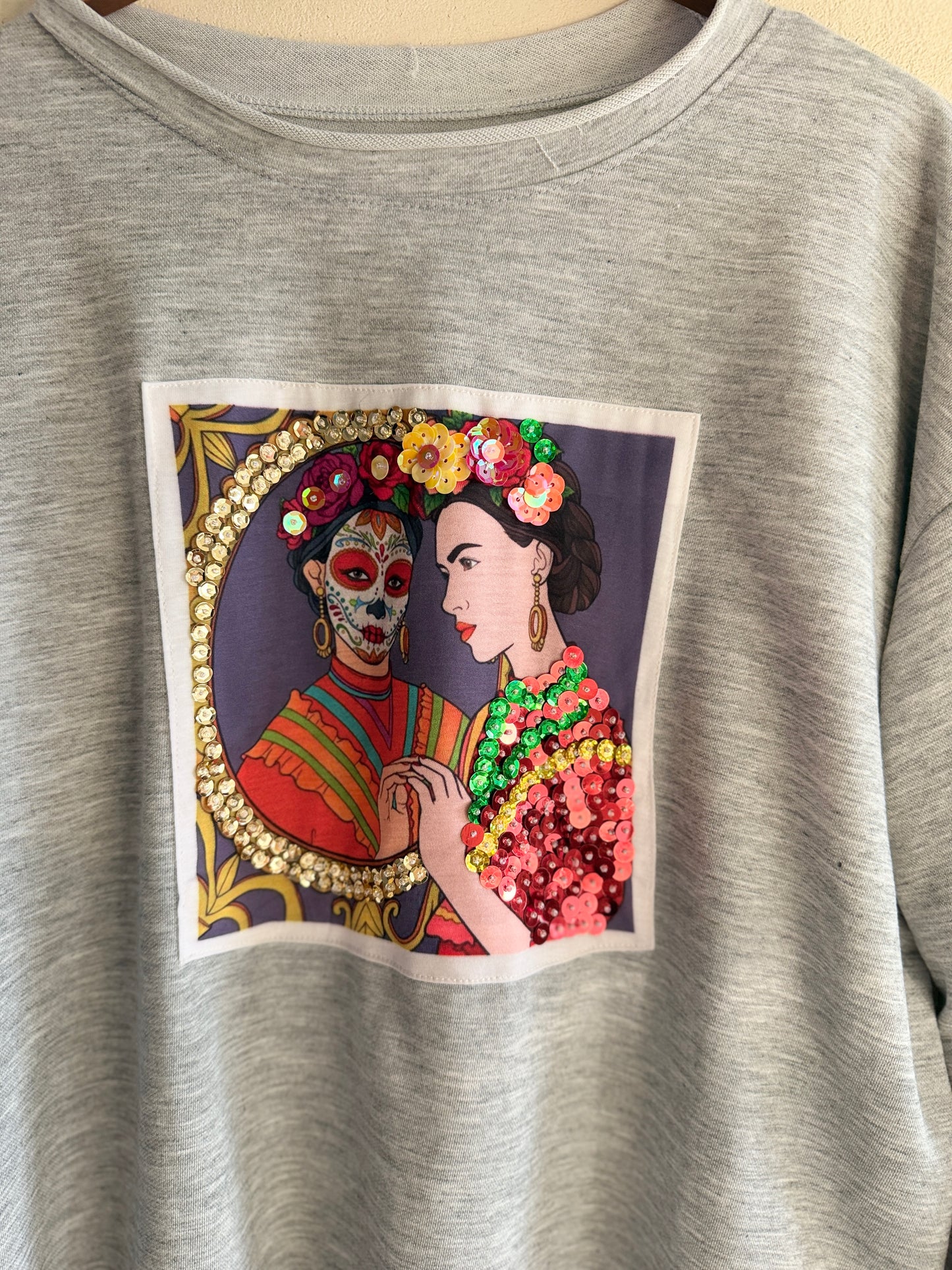 Hand Embroidered Sweatshirt – Artisan Graphic Pullover | Lightweight Cotton Blend | Made in Thailand