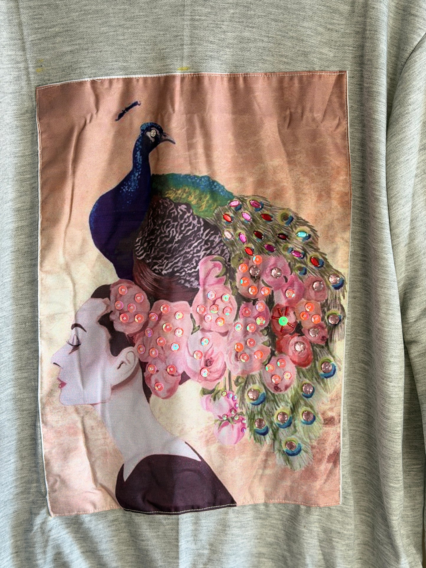 Hand Embroidered Sweatshirt – Artisan Graphic Pullover | Lightweight Cotton Blend | Made in Thailand