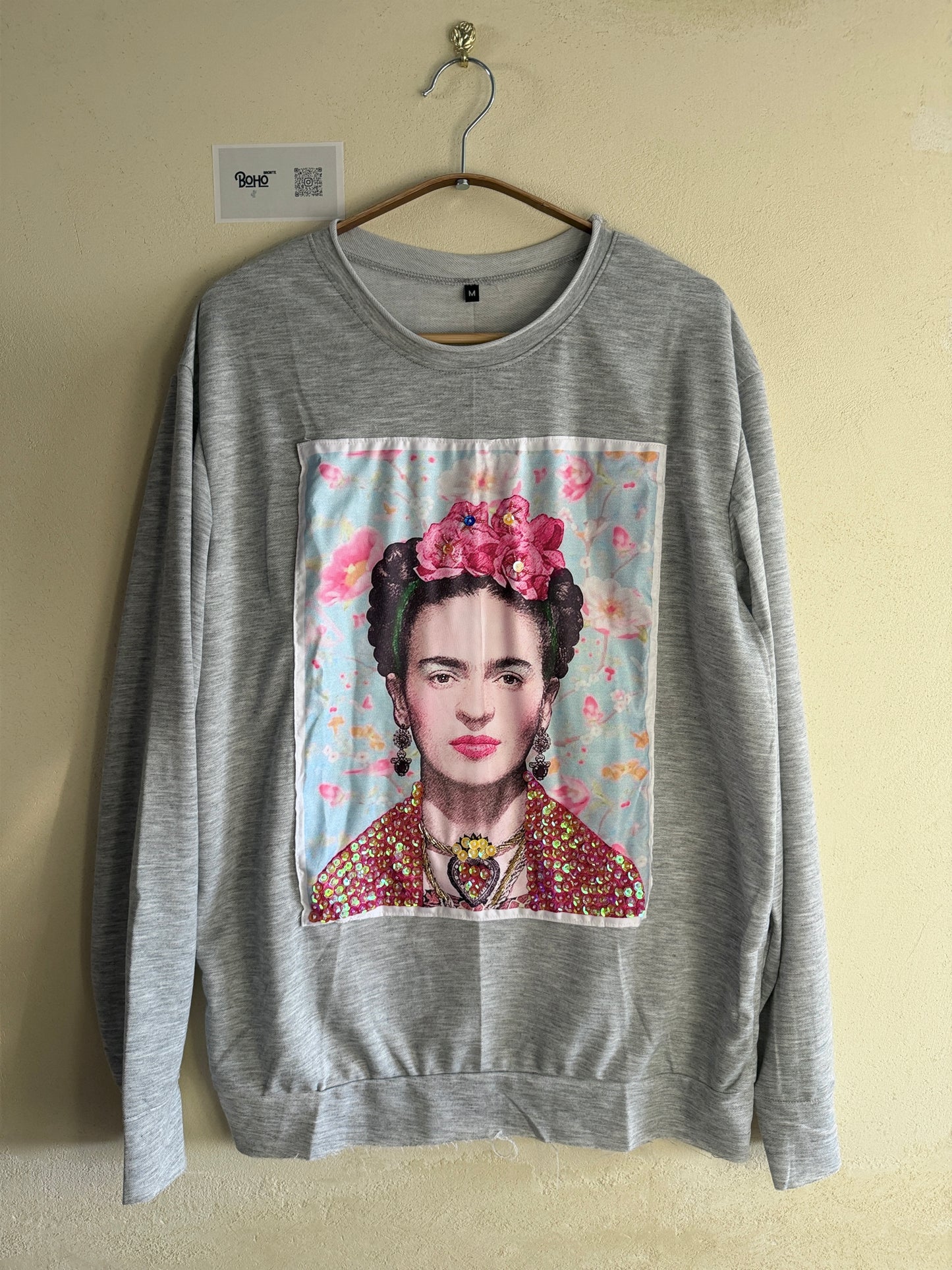Hand Embroidered Sweatshirt – Artisan Graphic Pullover | Lightweight Cotton Blend | Made in Thailand