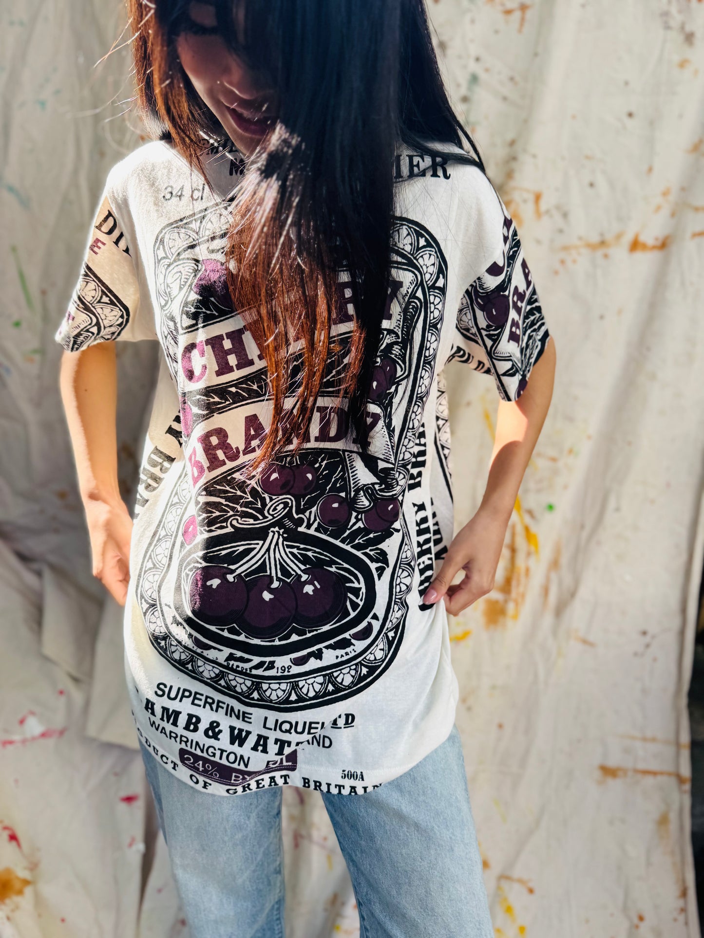 Cherry Brandy Vintage Graphic Tee – Paris Label Edition