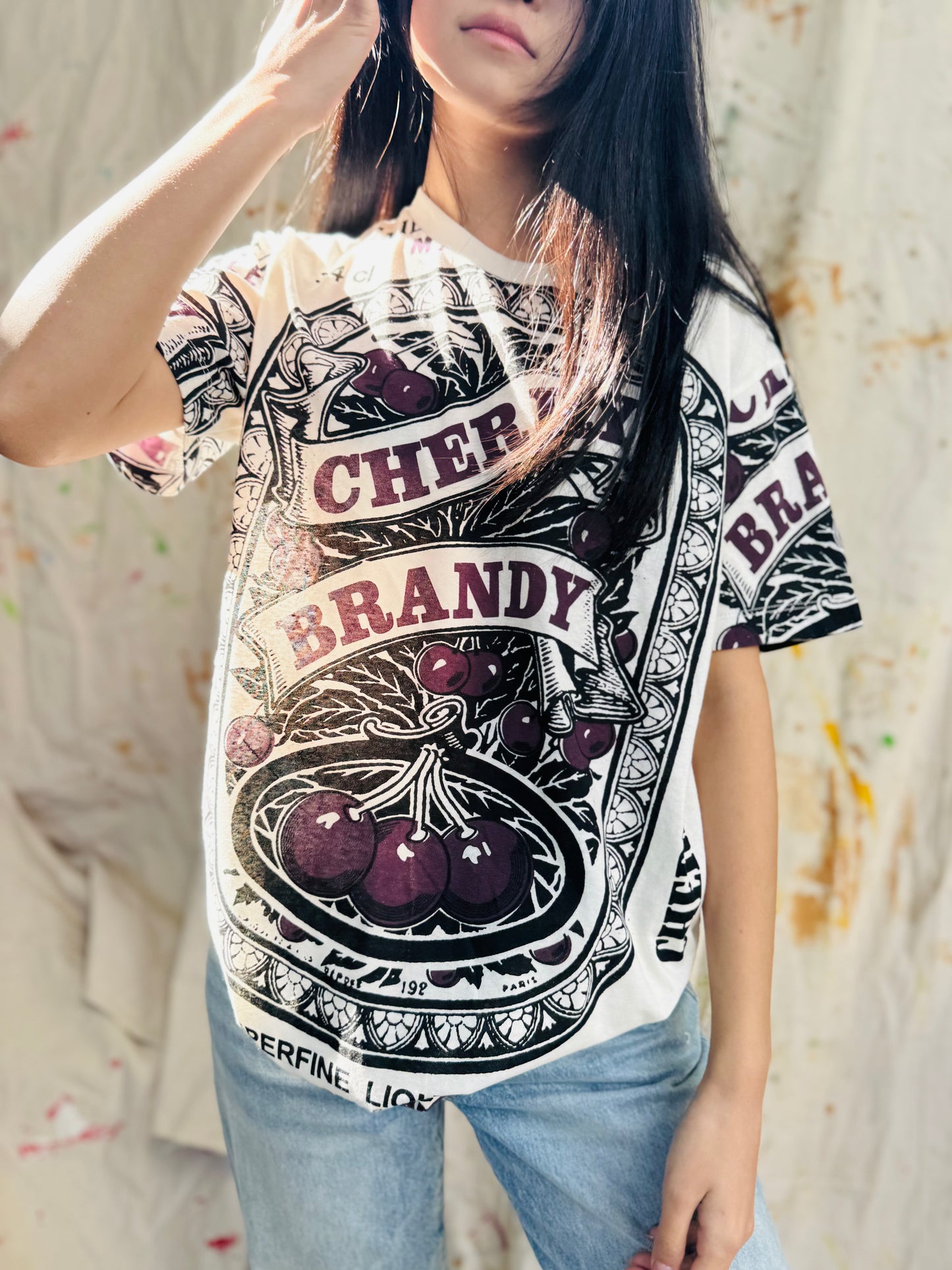 Cherry Brandy Vintage Graphic Tee – Paris Label Edition