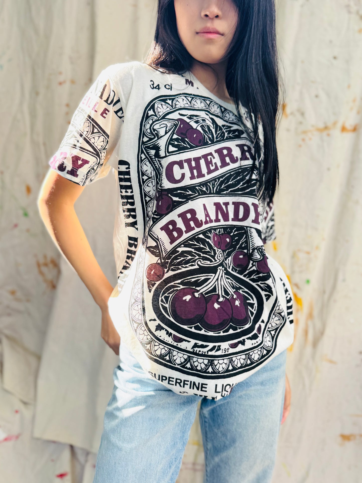 Cherry Brandy Vintage Graphic Tee – Paris Label Edition