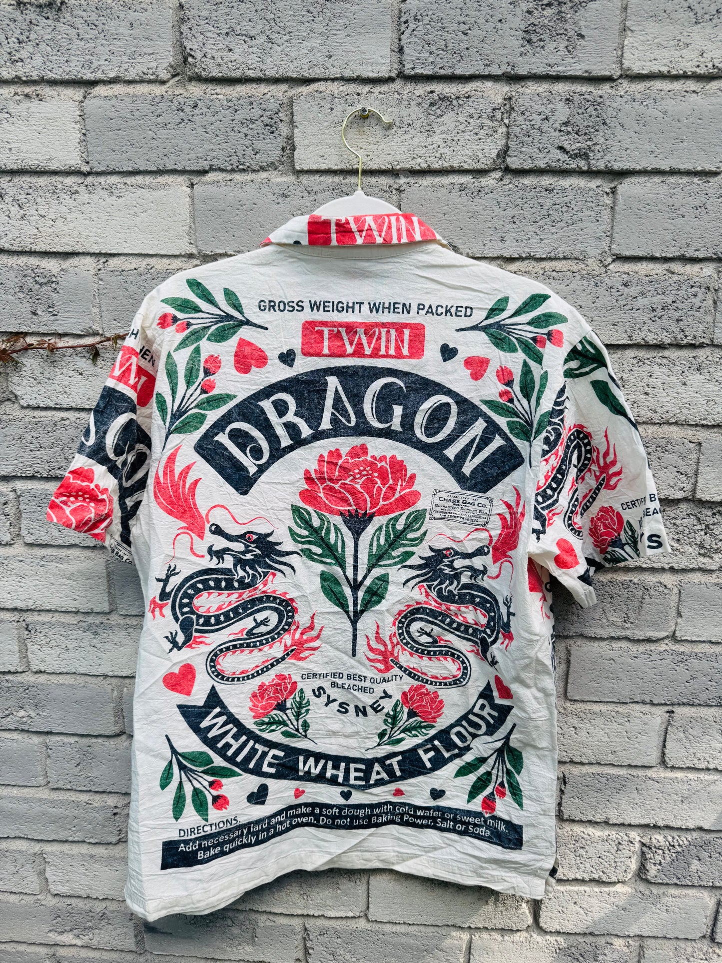 Vintage Flour Sack Print Shirt
