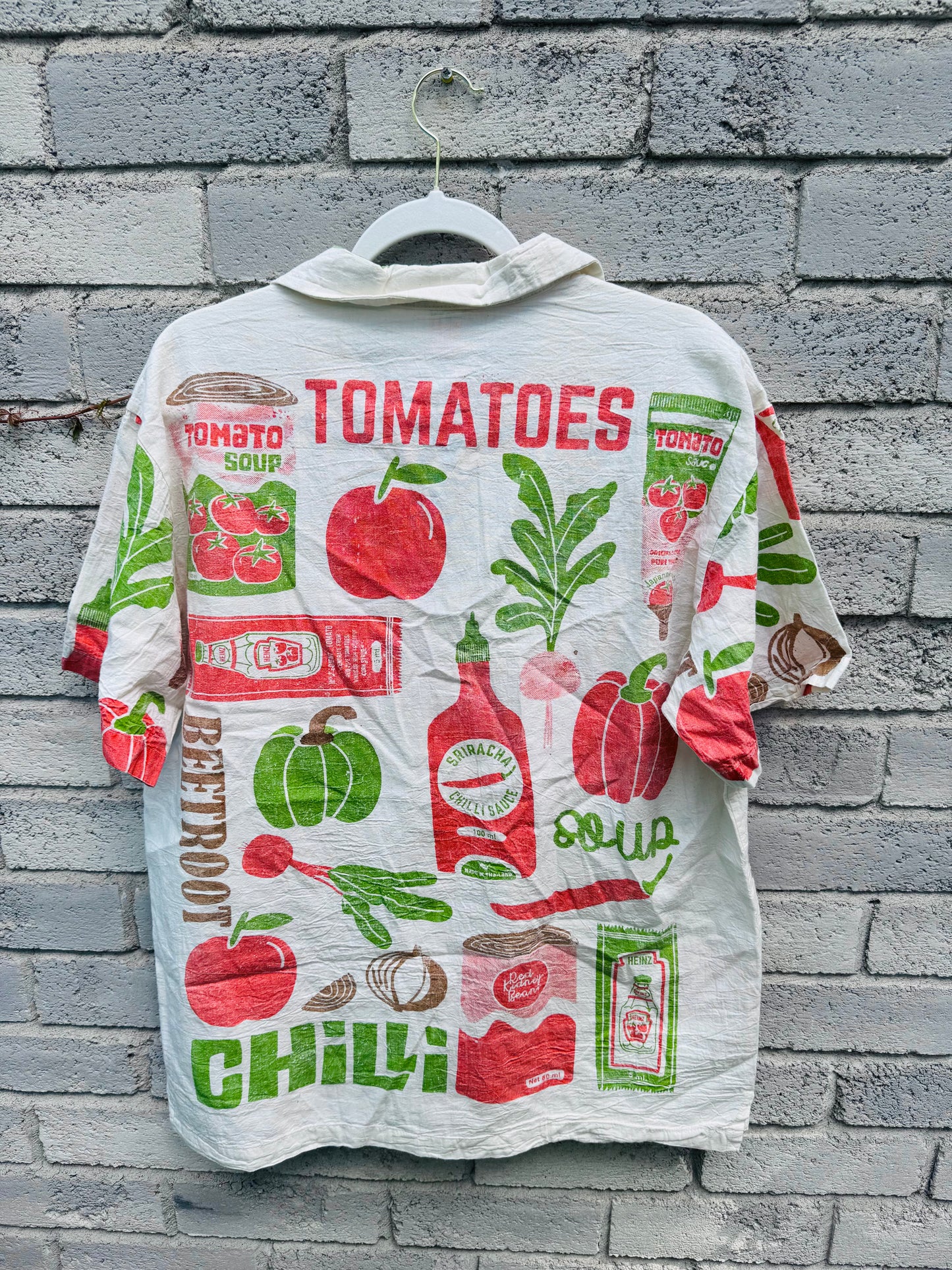 Vintage Flour Sack Print Shirt