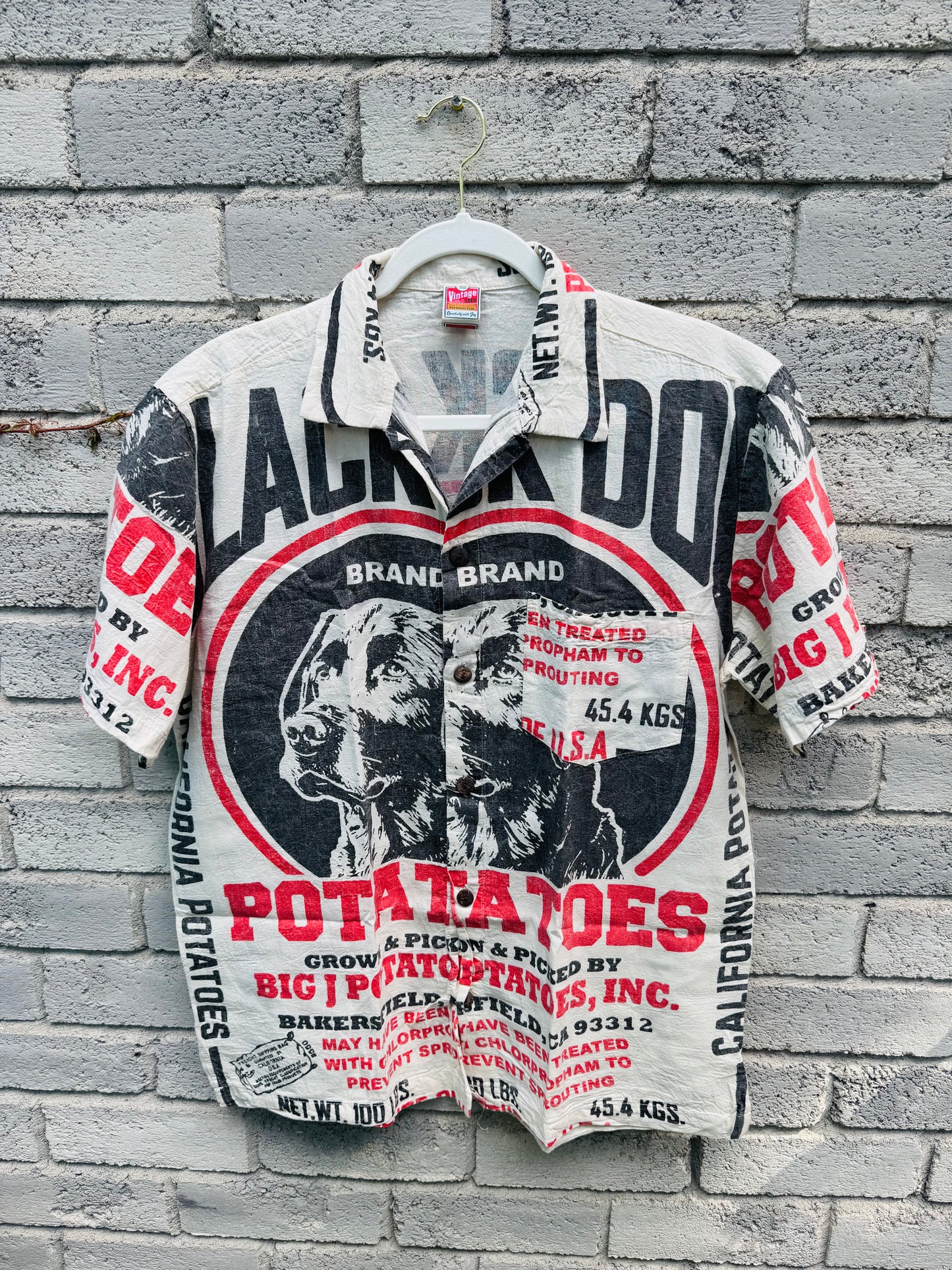 Vintage Flour Sack Print Shirt
