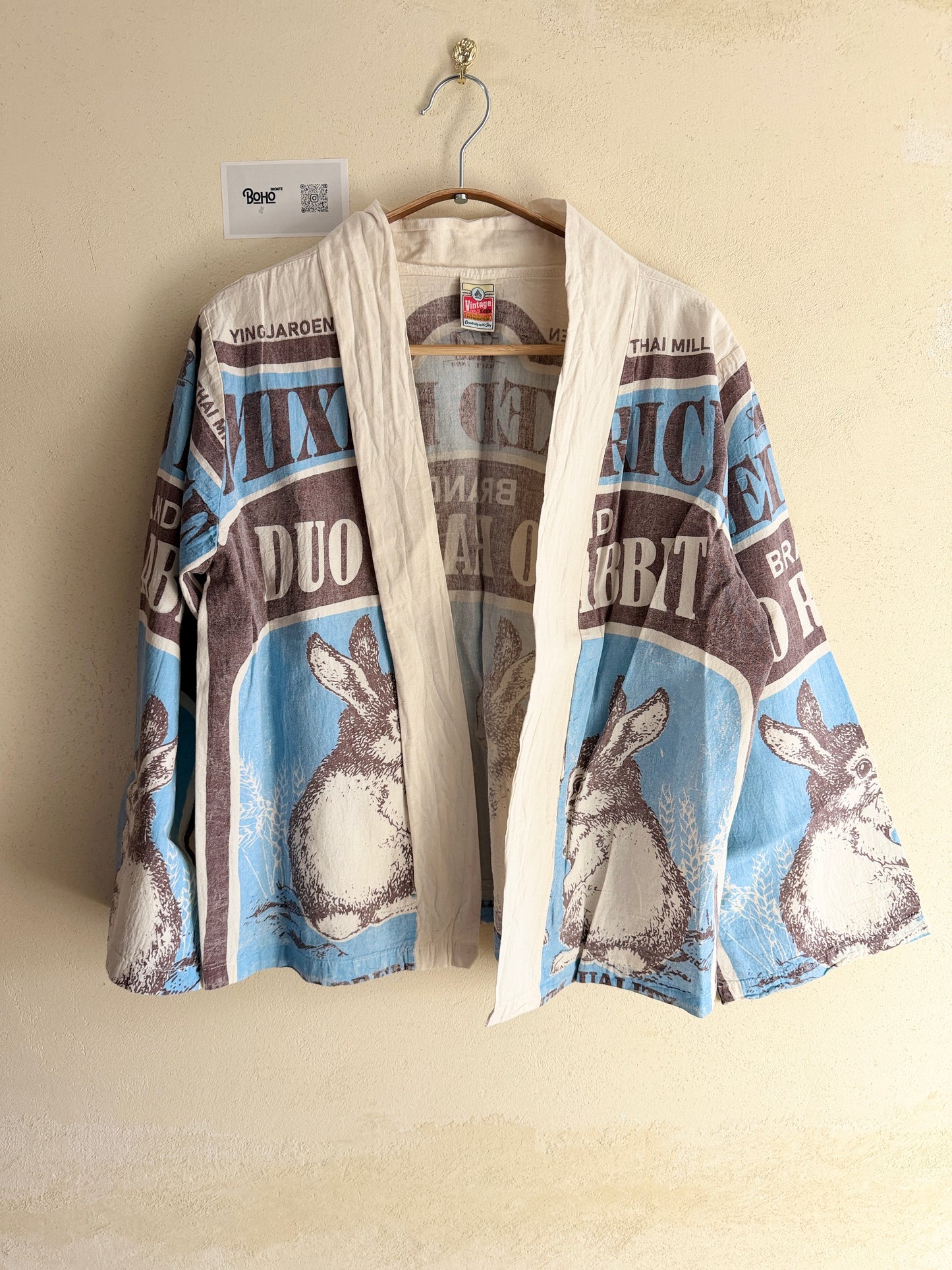 Thai Cotton Kimono Jacket – Vintage multi Prints