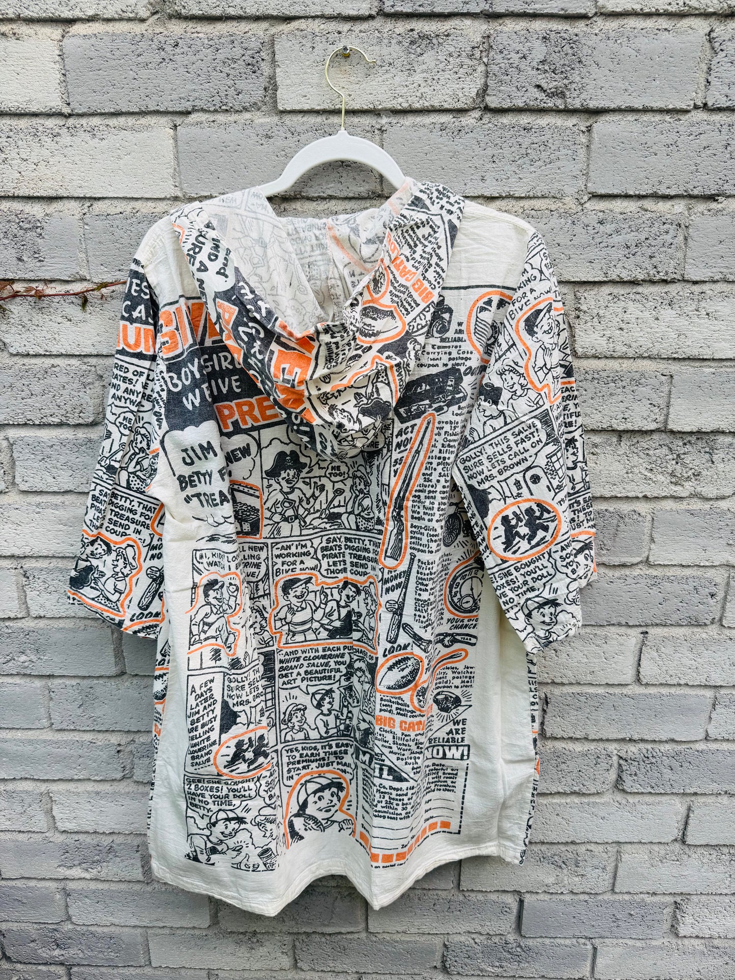 Thailand Vintage Sack Hooded Coat – Mixed Print Collection