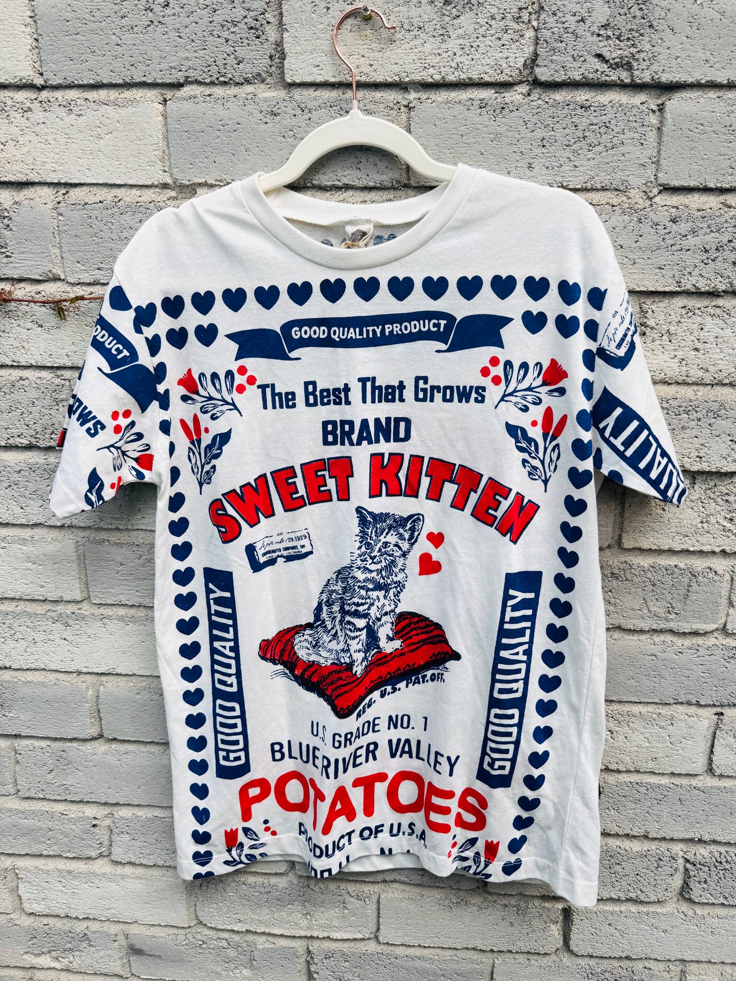 Sweet Kitten Potato Print Tee