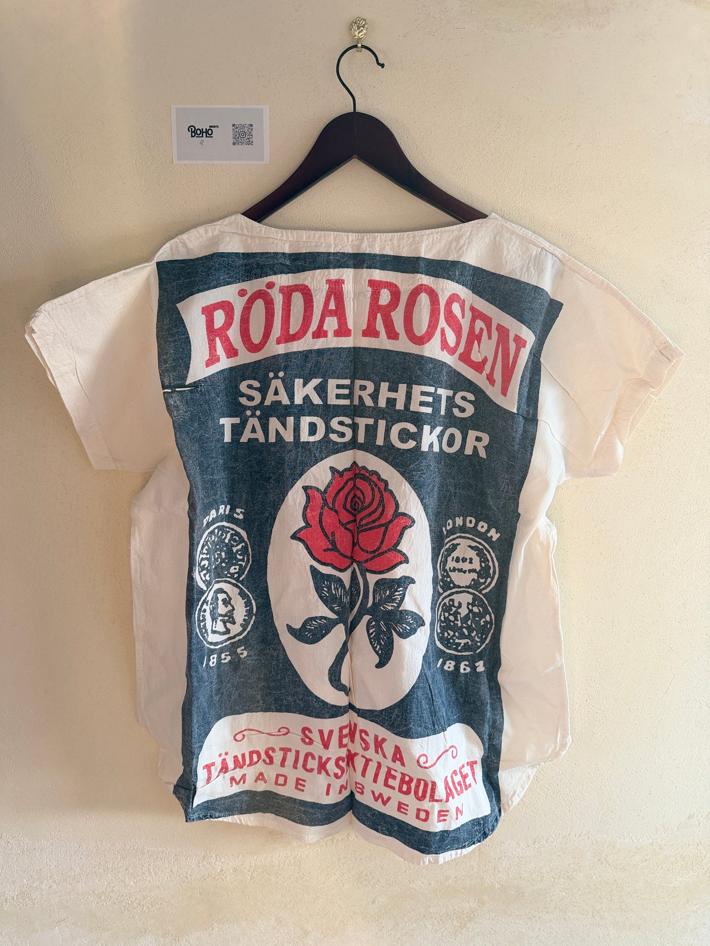 Vintage Thai Cotton Top – Feed Sack Graphic Prints