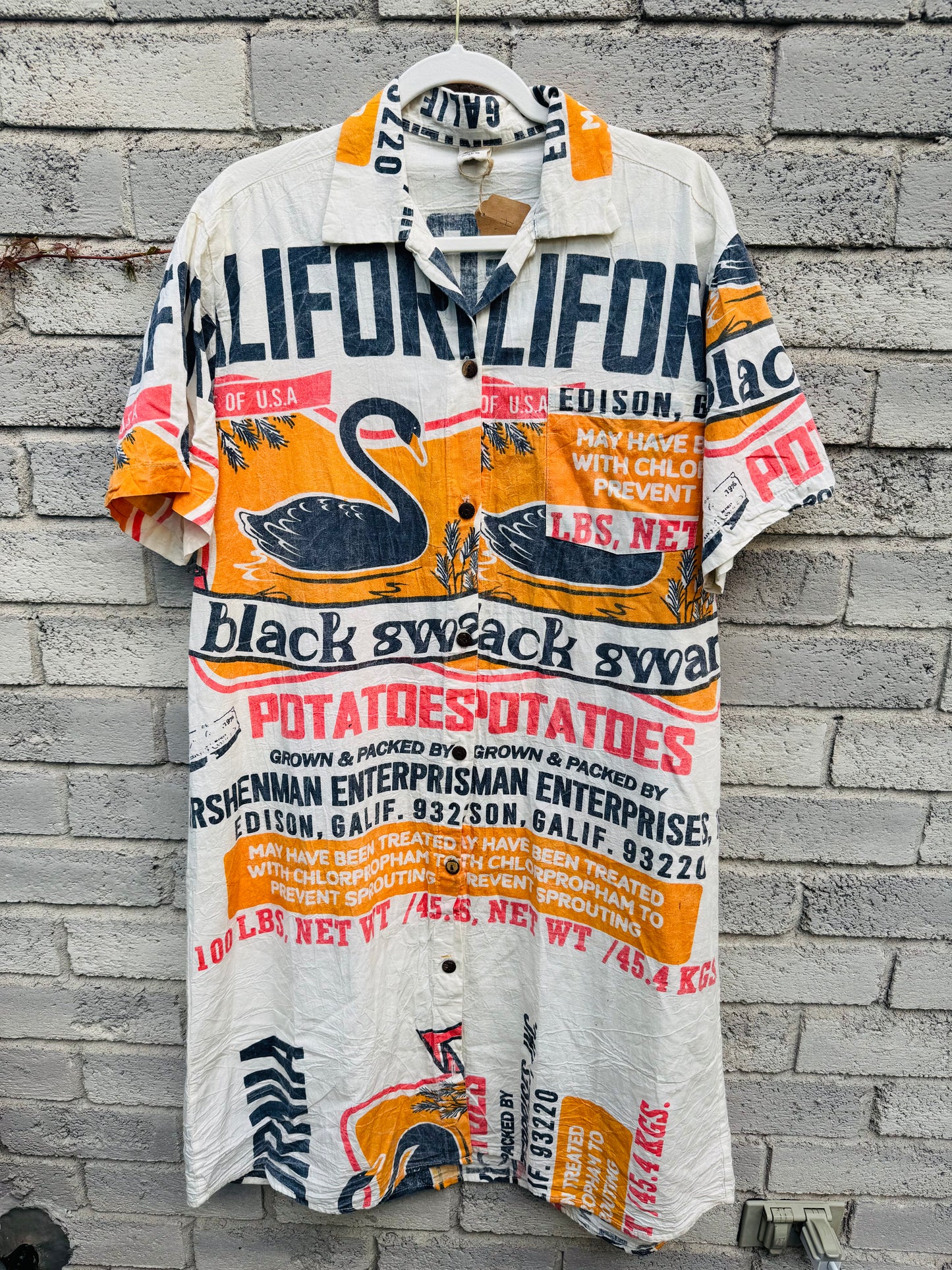 Vintage Print Washed Cotton Shirt‑Dress – Wear Solo or as a Layer