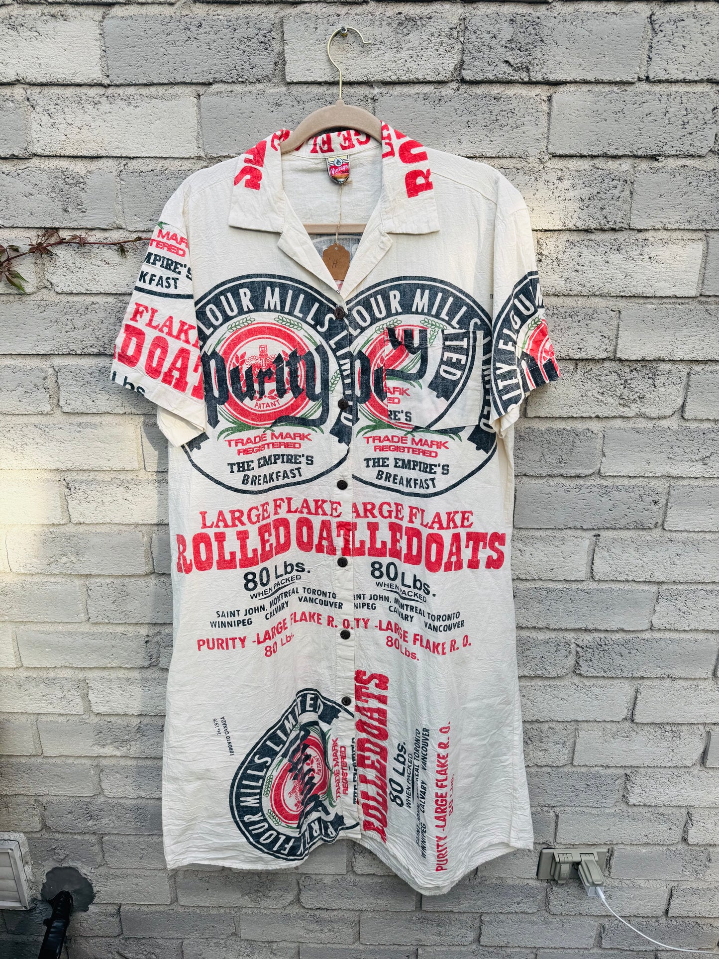 Vintage Print Washed Cotton Shirt‑Dress – Wear Solo or as a Layer