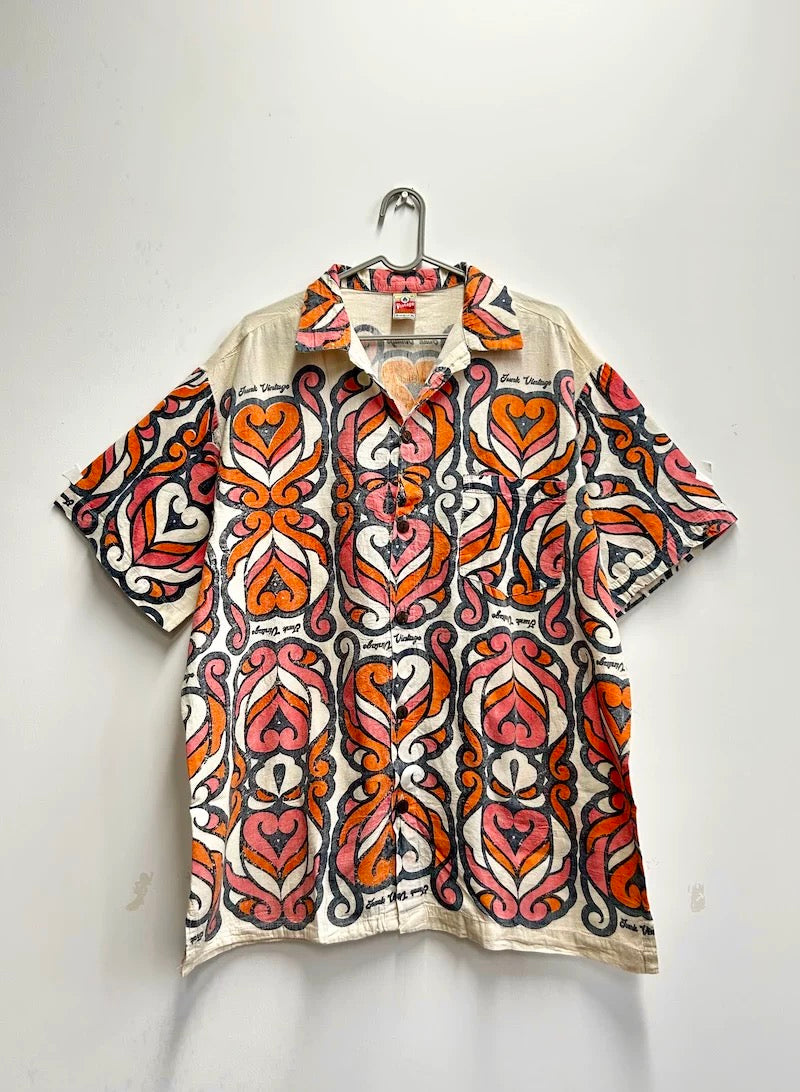 Thai Vintage Sack Bag Shirts –Retro Art Print Cotton Shirts (XL/XXL | Exclusive for BoHo Bronte