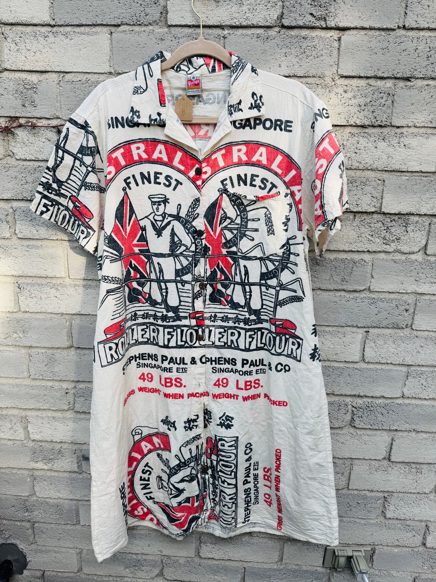 Vintage Print Washed Cotton Shirt‑Dress – Wear Solo or as a Layer