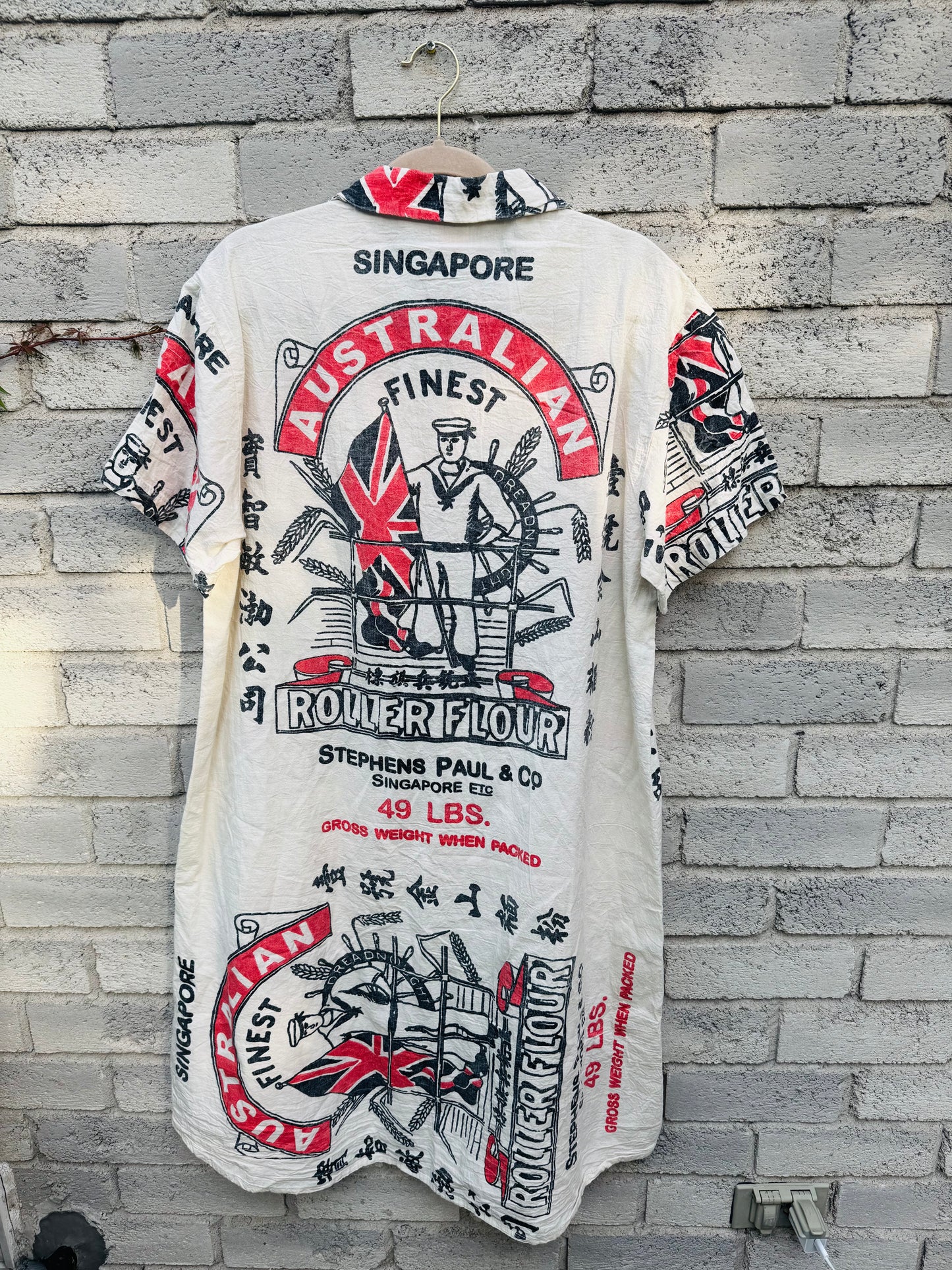 Vintage Print Washed Cotton Shirt‑Dress – Wear Solo or as a Layer