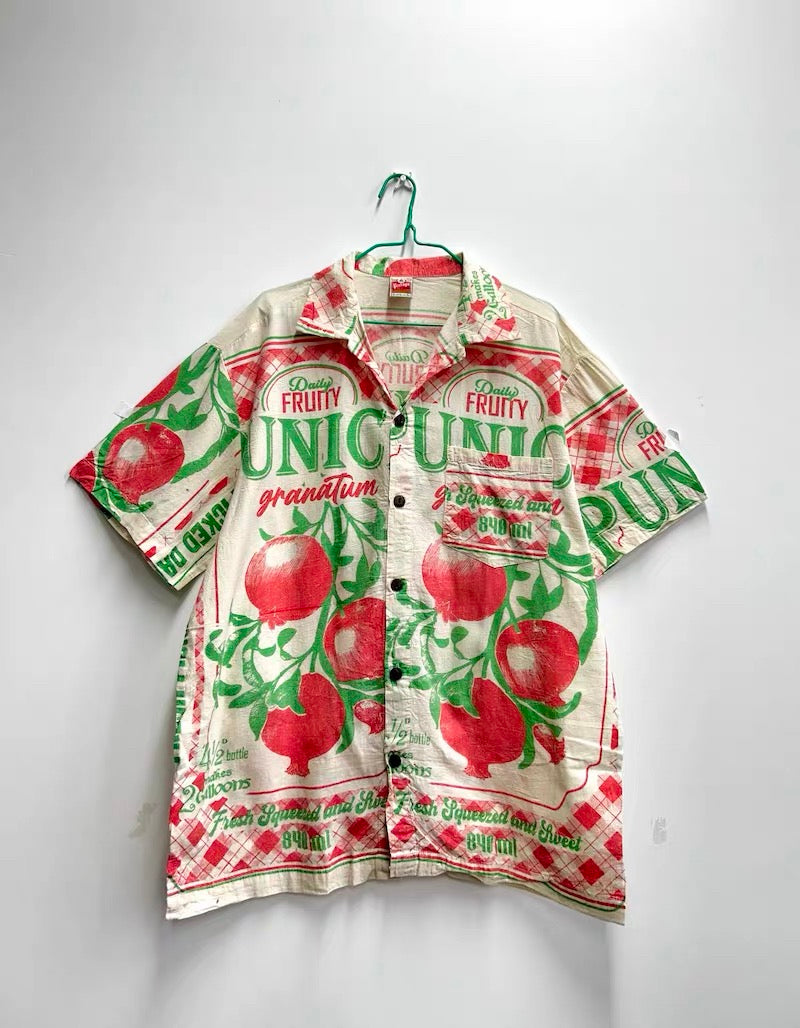 Thai Vintage Sack Bag Shirts –Retro Art Print Cotton Shirts (XL/XXL | Exclusive for BoHo Bronte