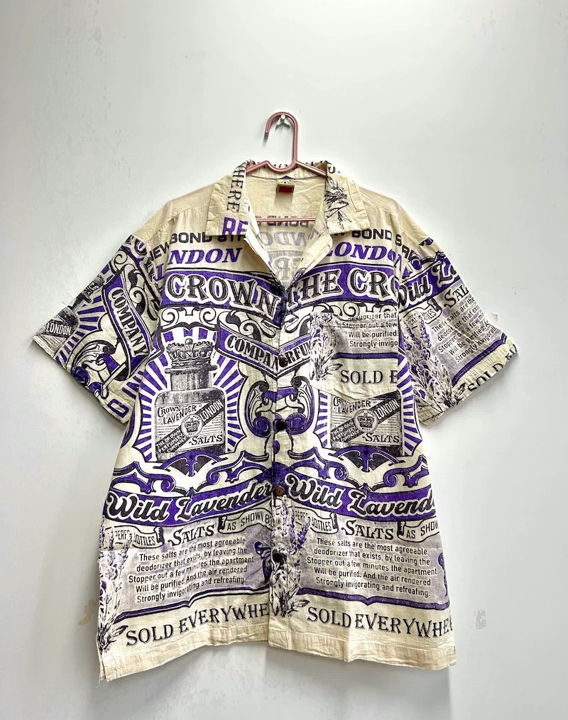 Thai Vintage Sack Bag Shirts –Retro Art Print Cotton Shirts (XL/XXL | Exclusive for BoHo Bronte