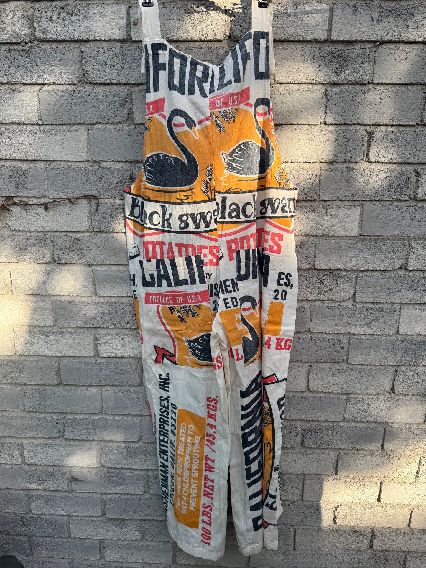 Mixed Prints Washed Cotton Overalls – Oversized