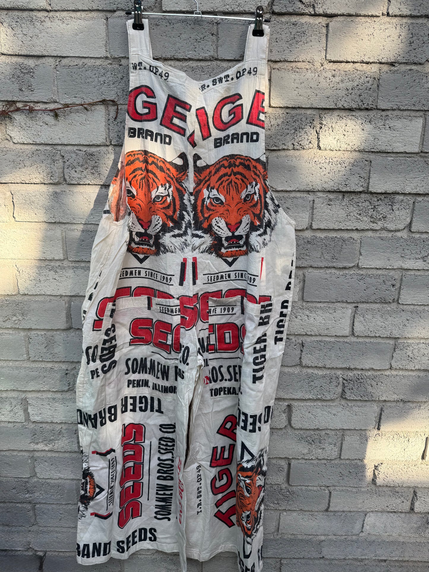 Mixed Prints Washed Cotton Overalls – Oversized