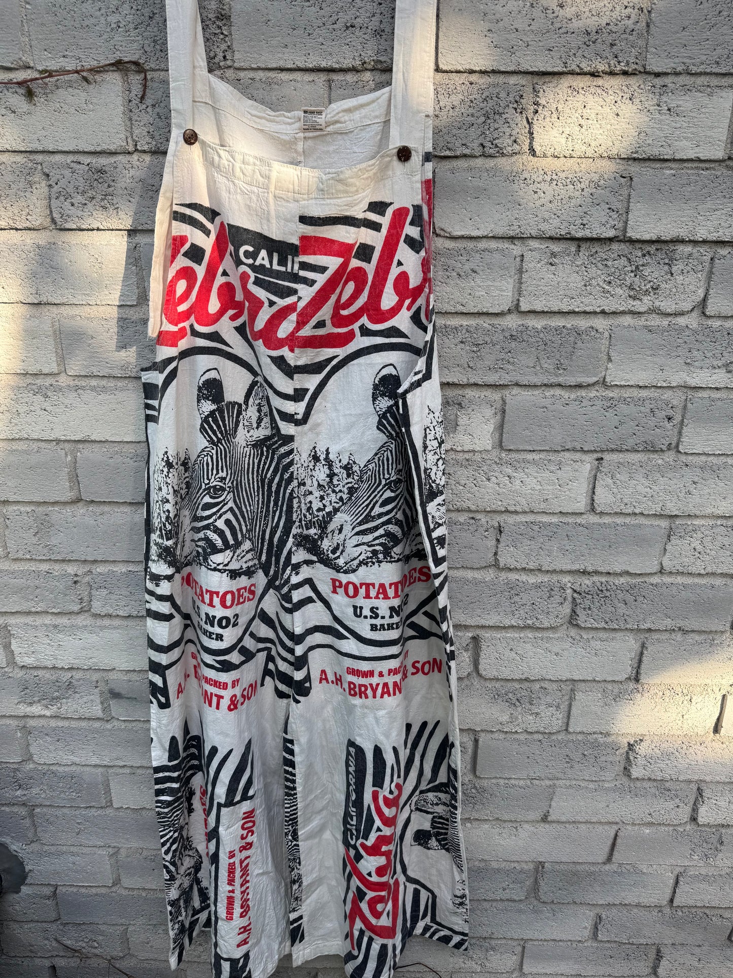 Mixed Prints Washed Cotton Overalls – Oversized