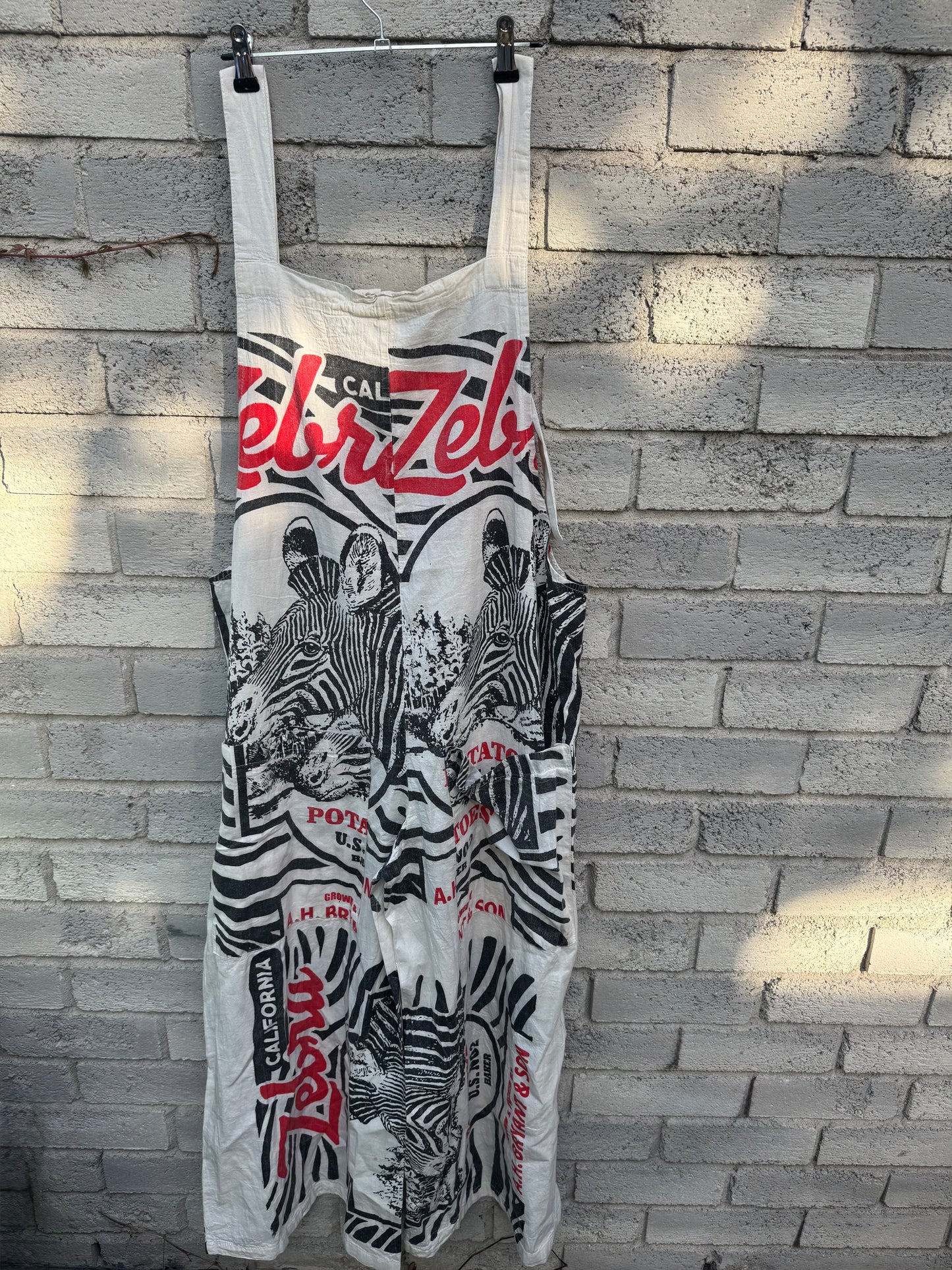 Mixed Prints Washed Cotton Overalls – Oversized