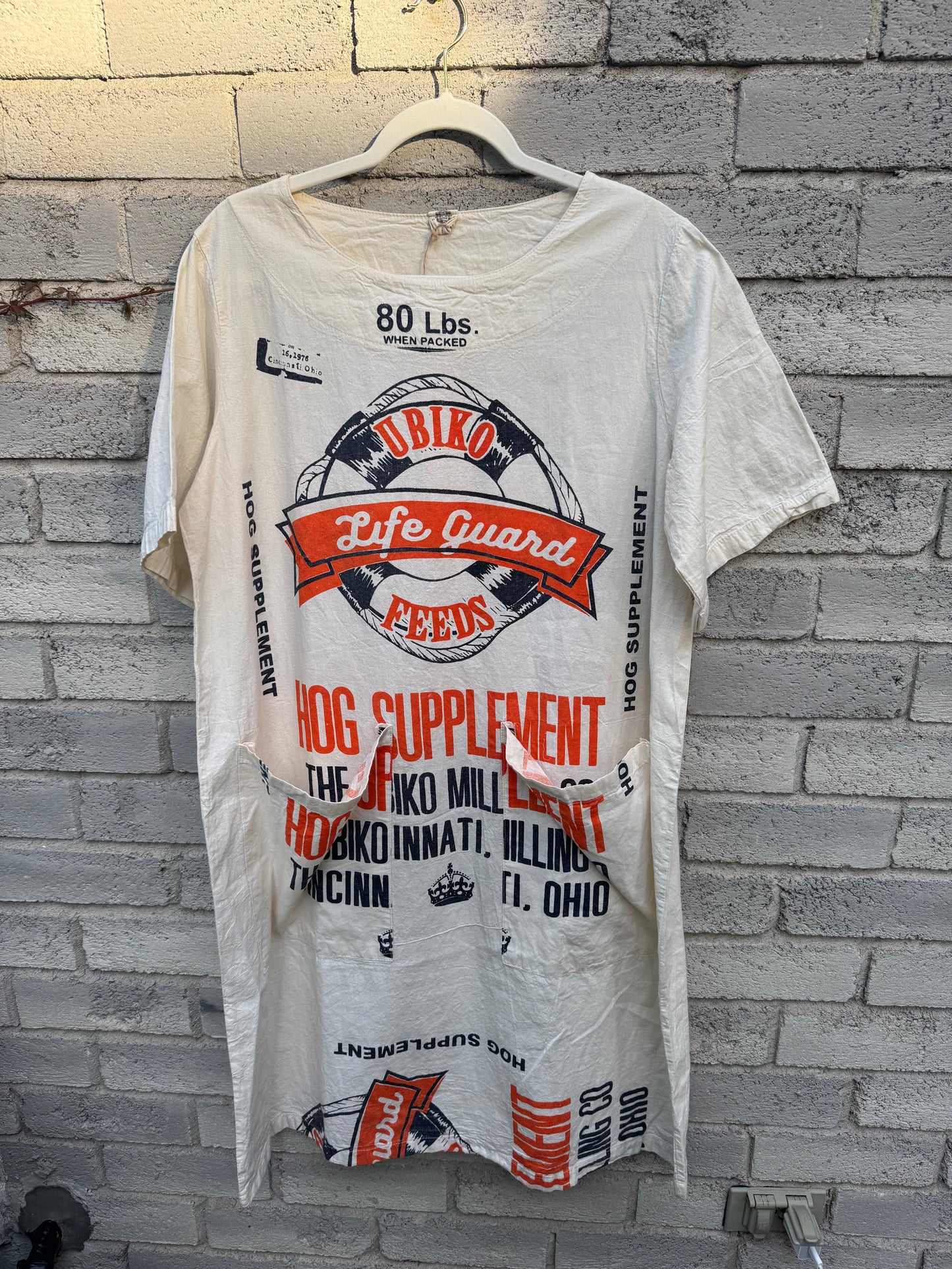 Vintage Vineyard Print Washed Cotton Dress