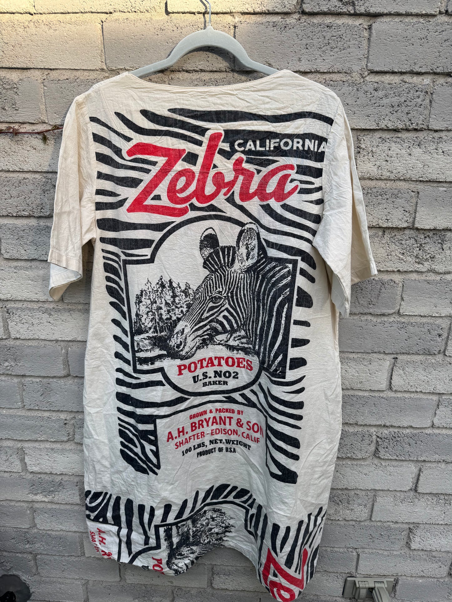 Vintage Vineyard Print Washed Cotton Dress